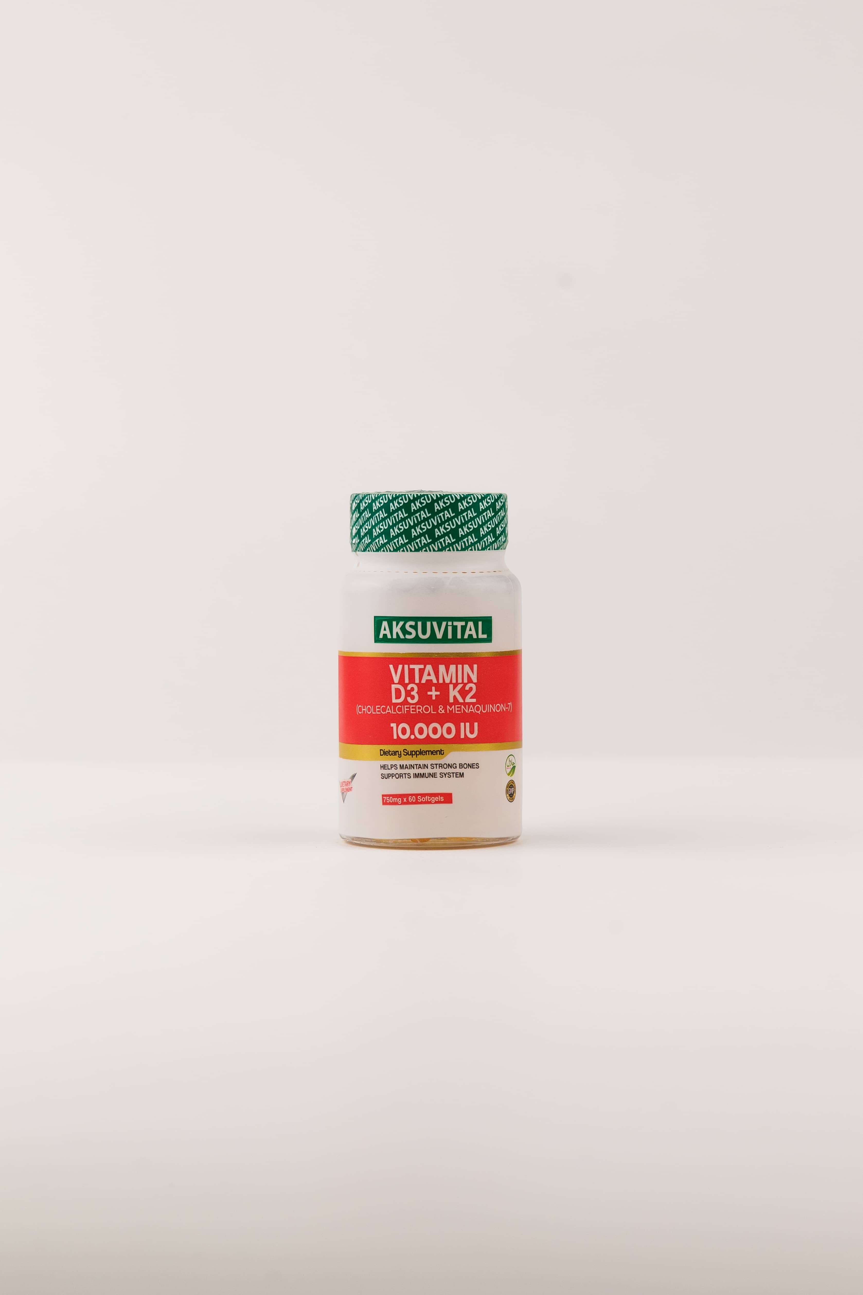 Aksu Vital Vitamin D3 K2 10000 iu, 60 softgel 2