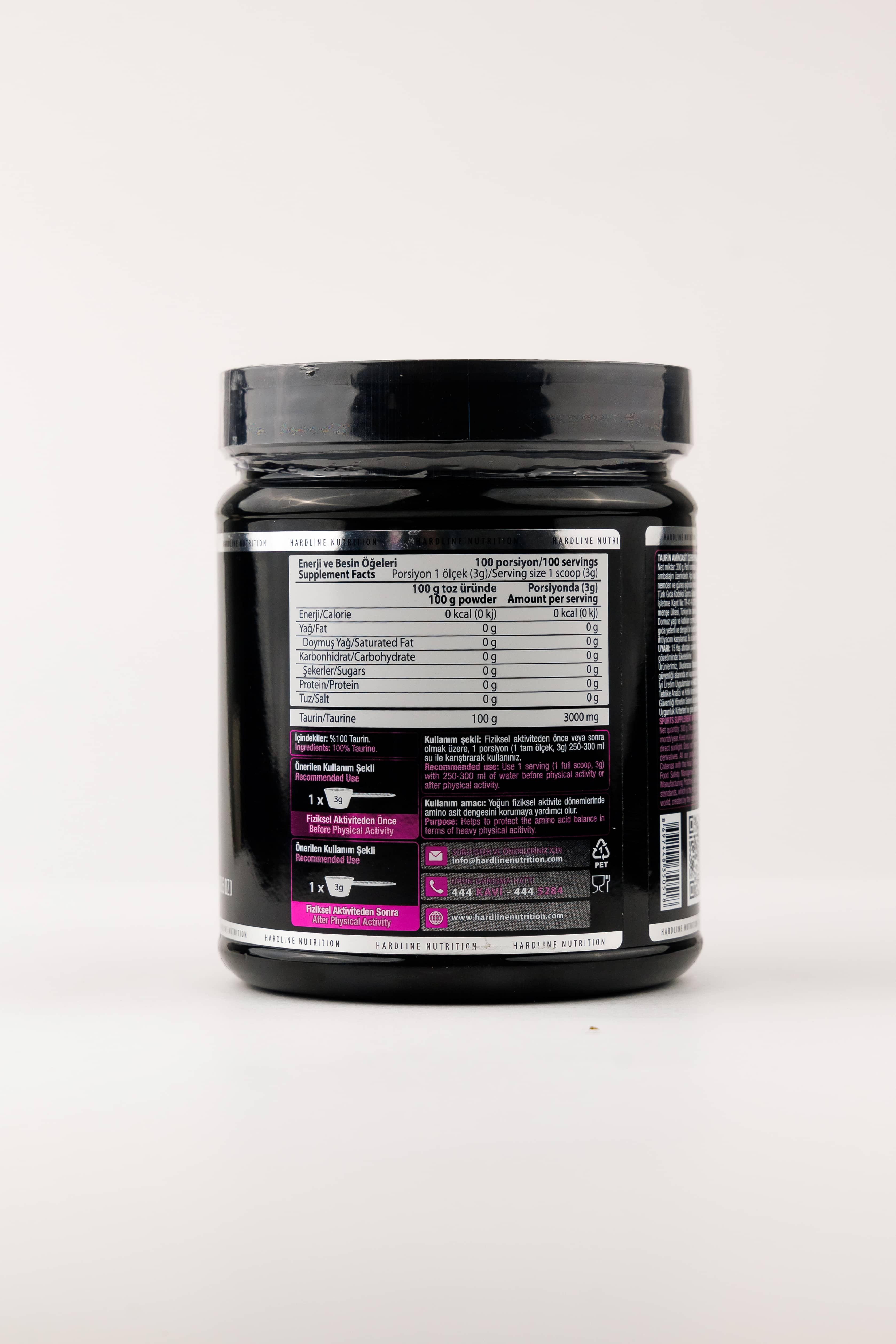 Hardline Taurine 100% Powder 300 g 3