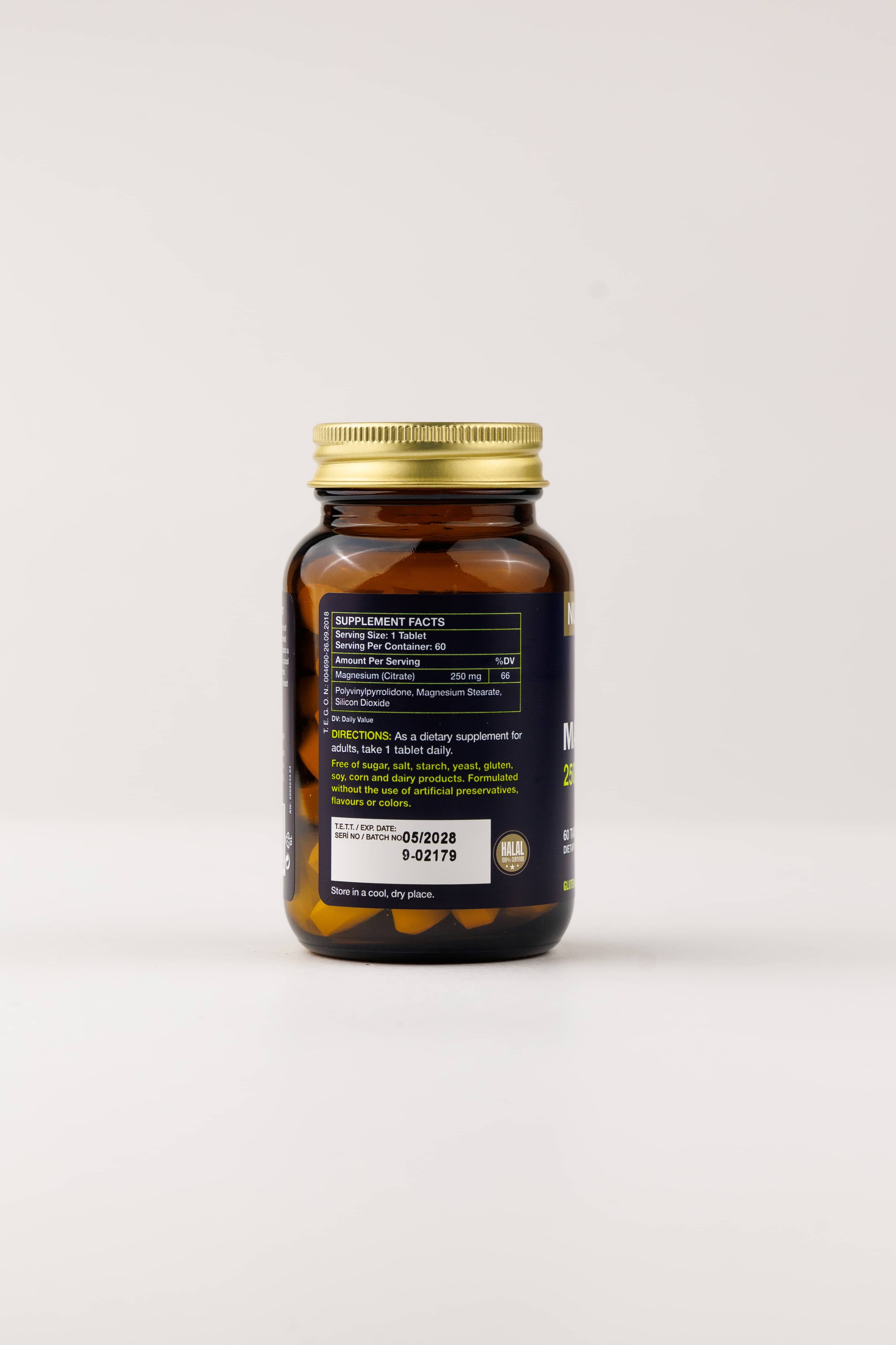 Nutraxin Magnesium Citrate - Magnezyum Takviyesi 250 Mg, 60 tablet 3
