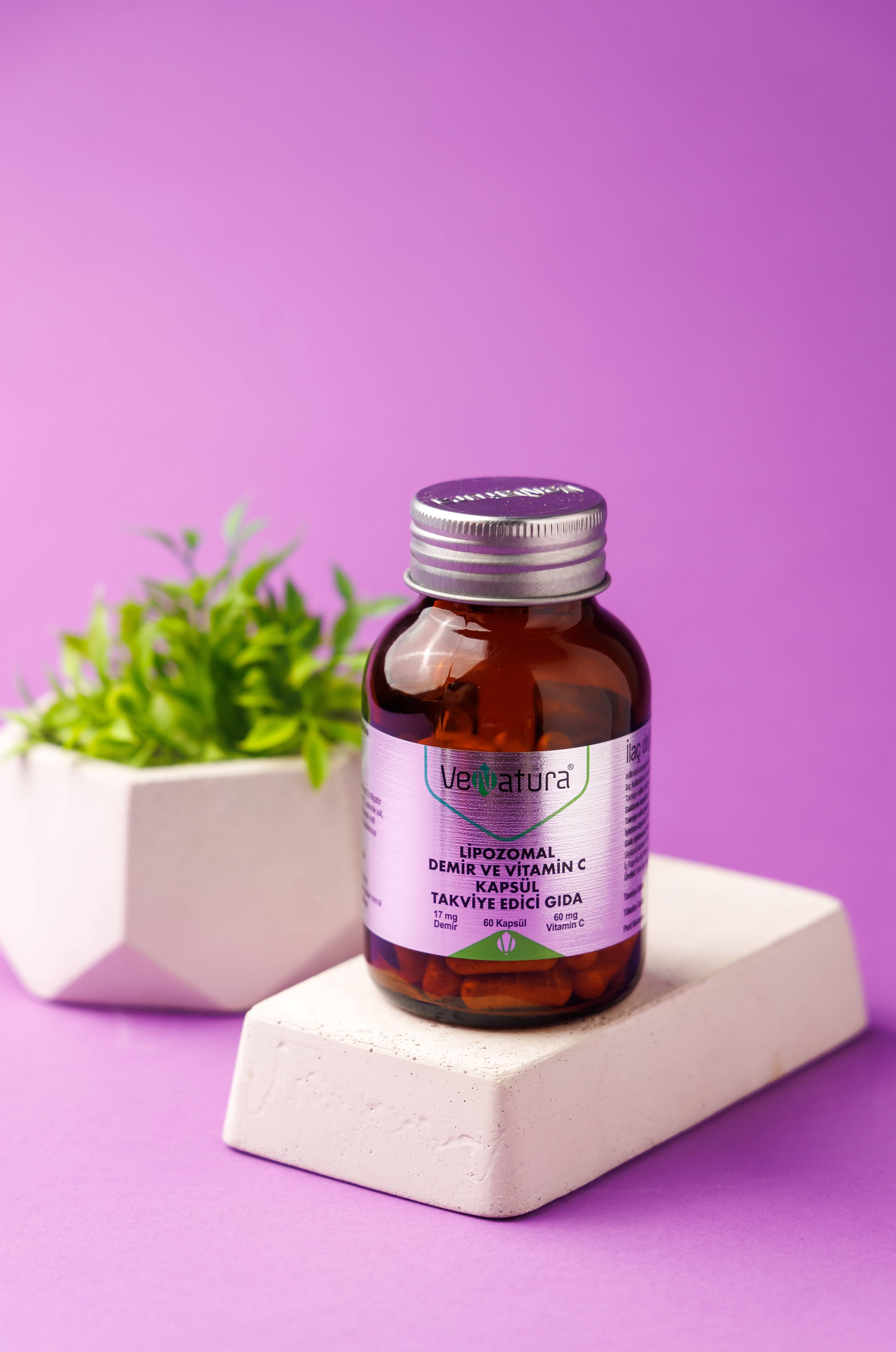Venatura Lipozomal, Vitamin C ve Demir, 60 kapsul 4