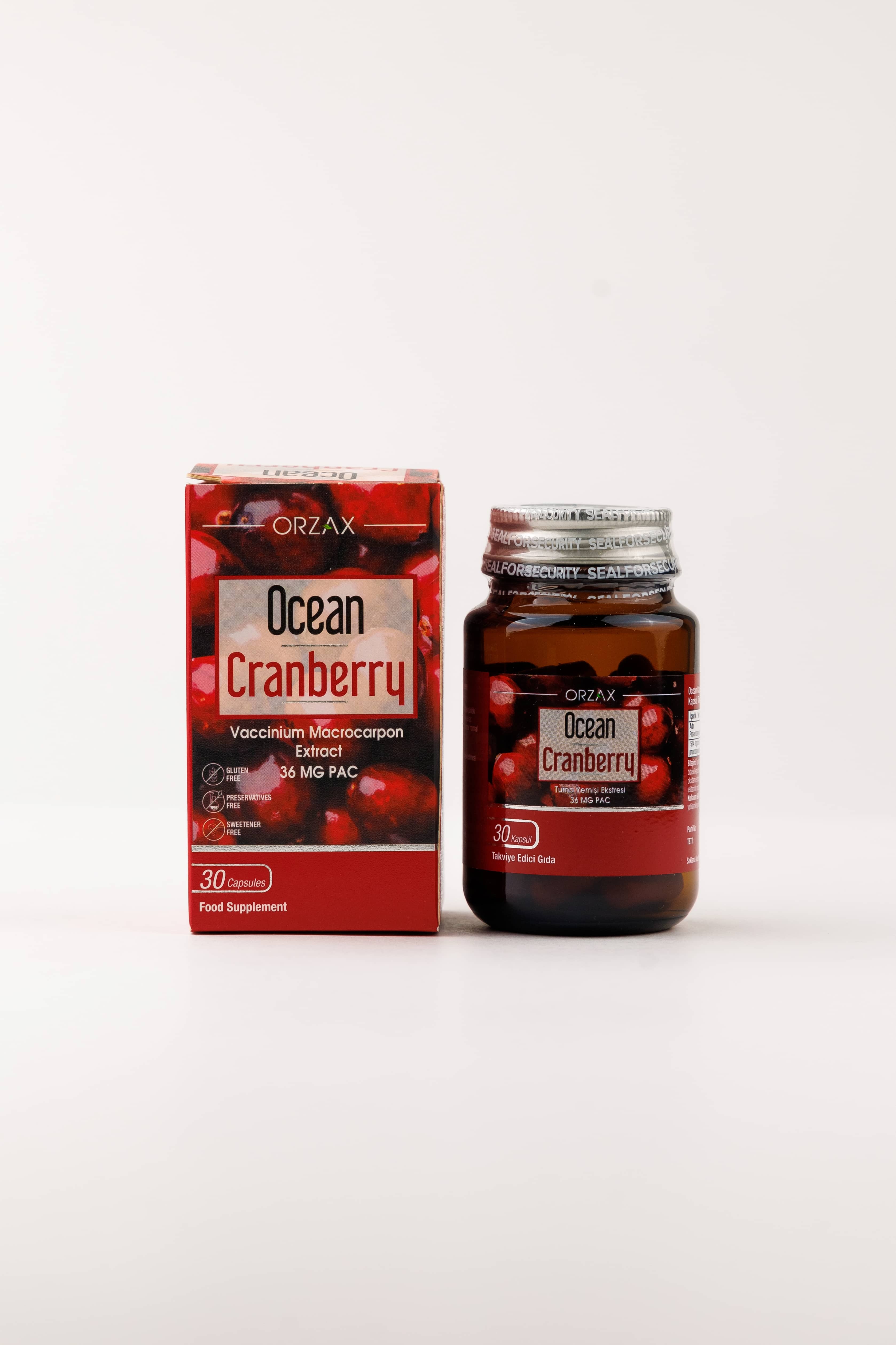 Orzax Cranberry 514 mg, 30 Kapsül 4
