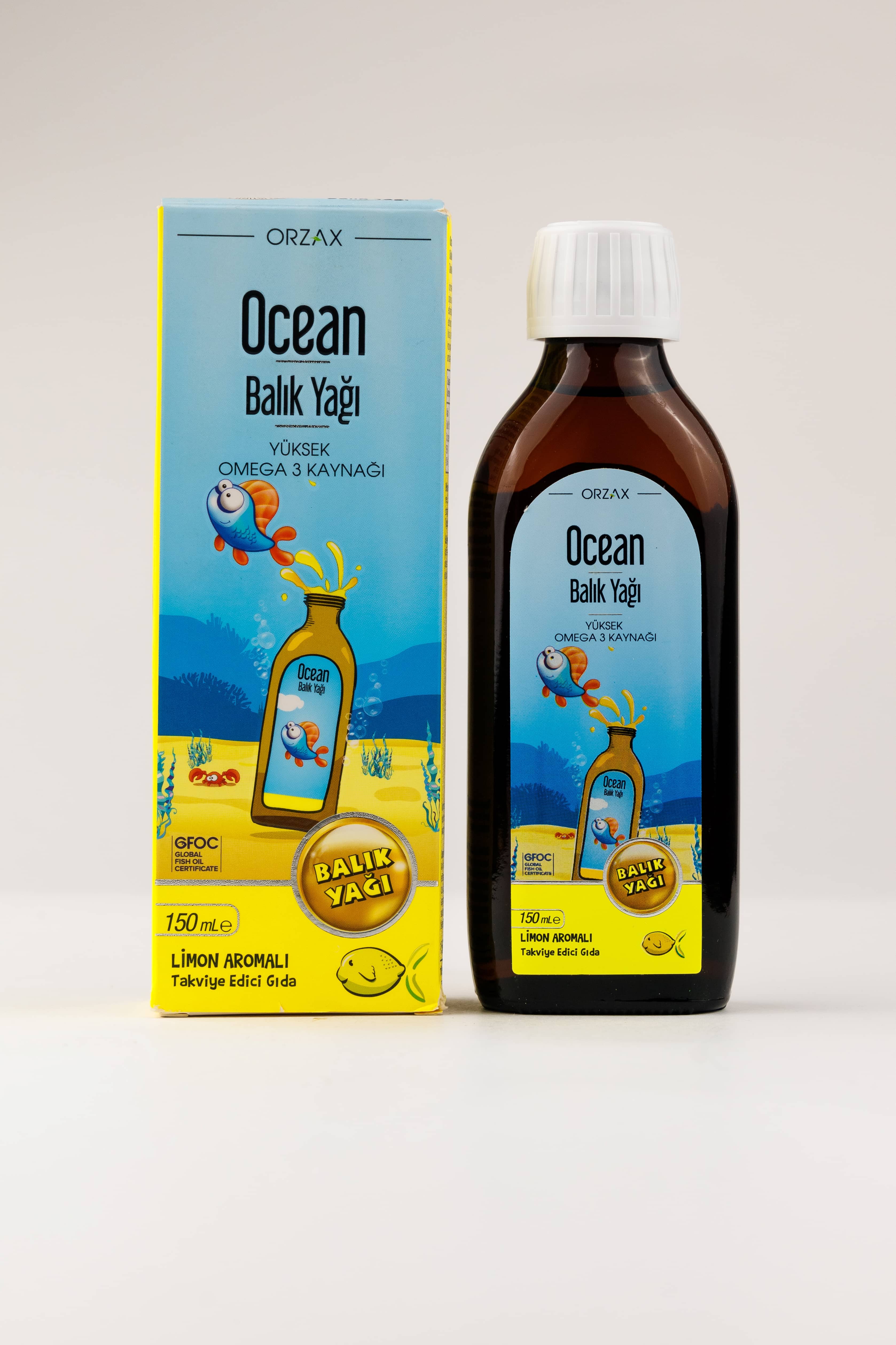 Orzax Limon Aromali Balik Yagi Surup, 150 ml 4