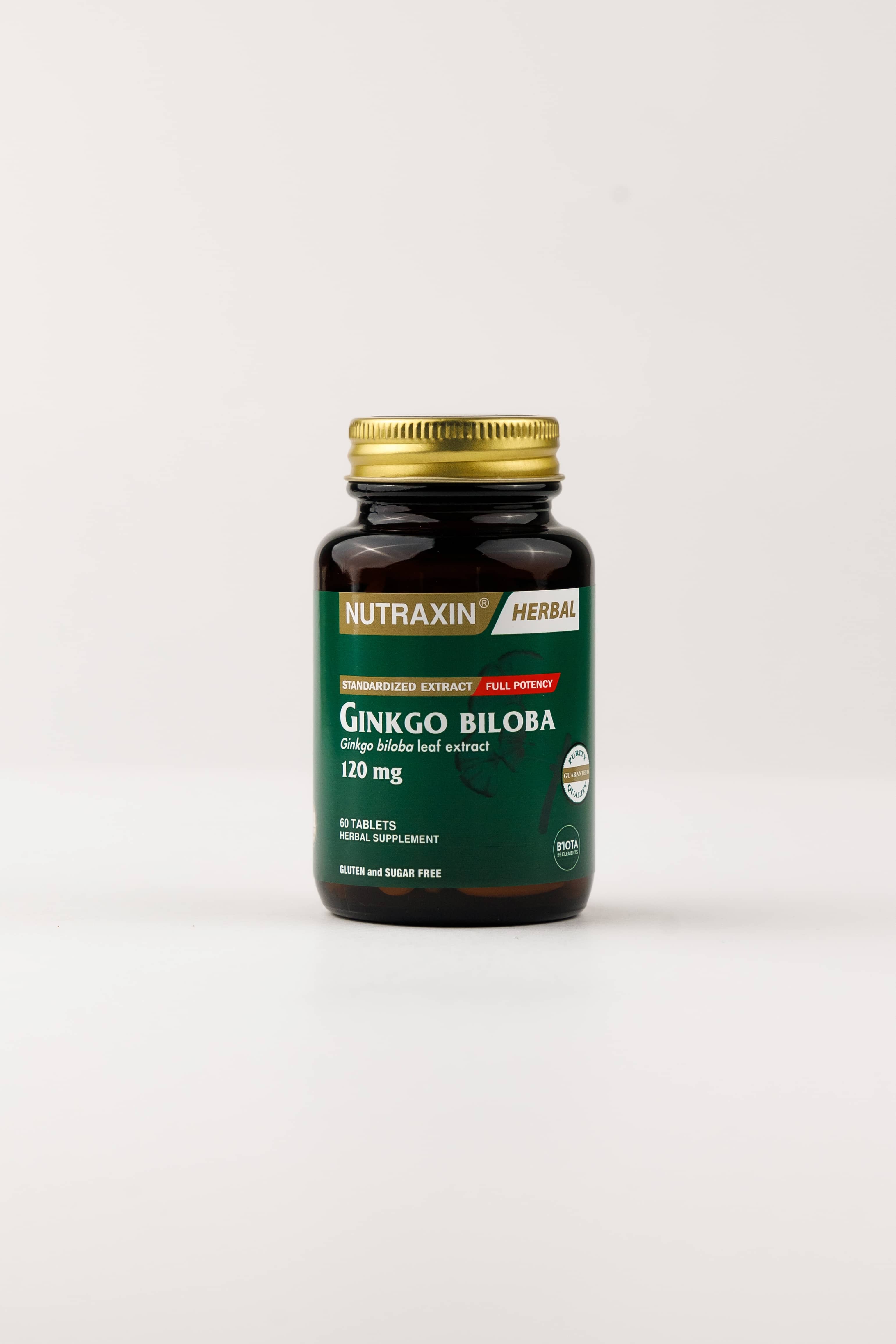 Nutraxin Gingko Biloba 120 ml, 60 Tablet 2