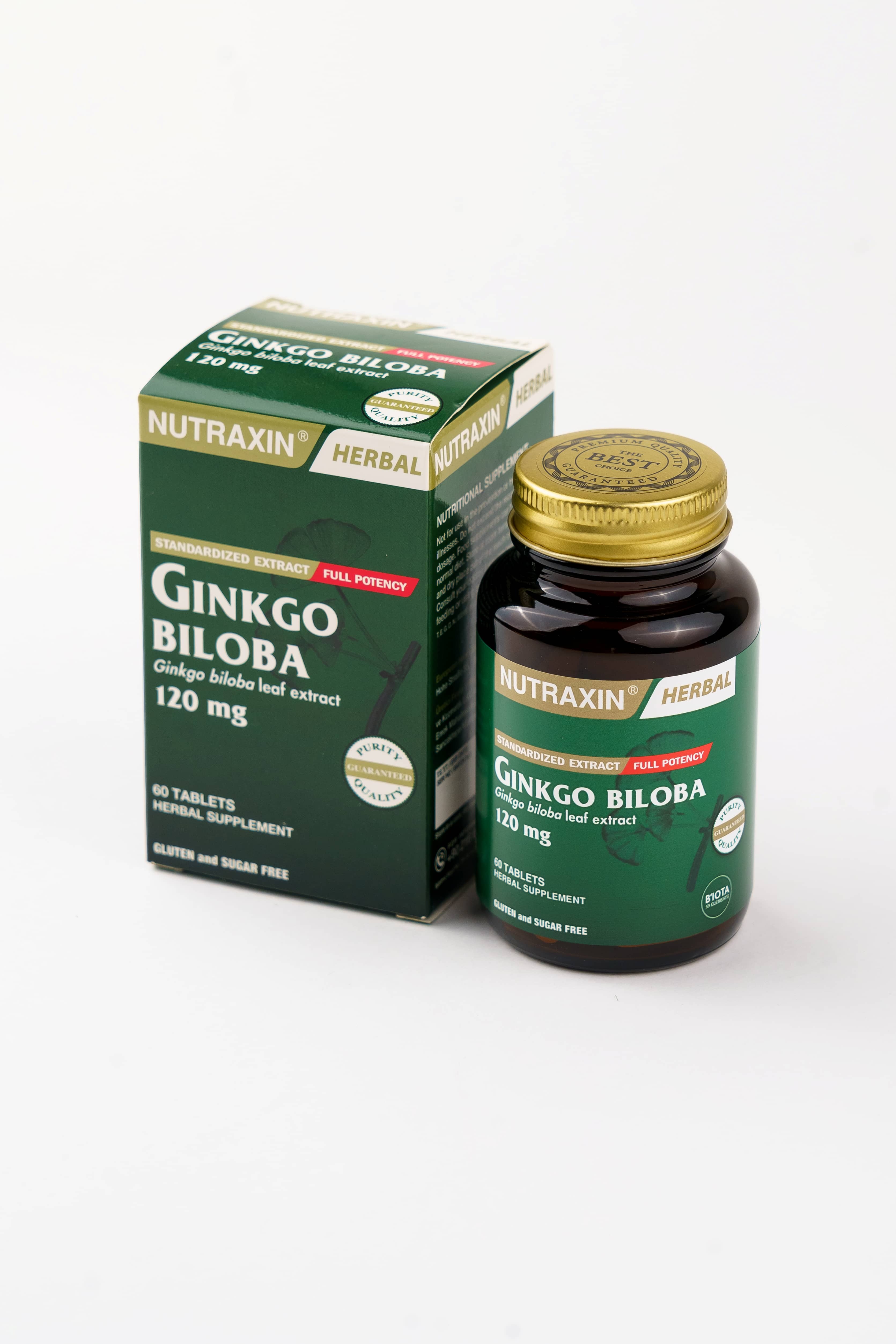 Nutraxin Gingko Biloba 120 ml, 60 Tablet 1