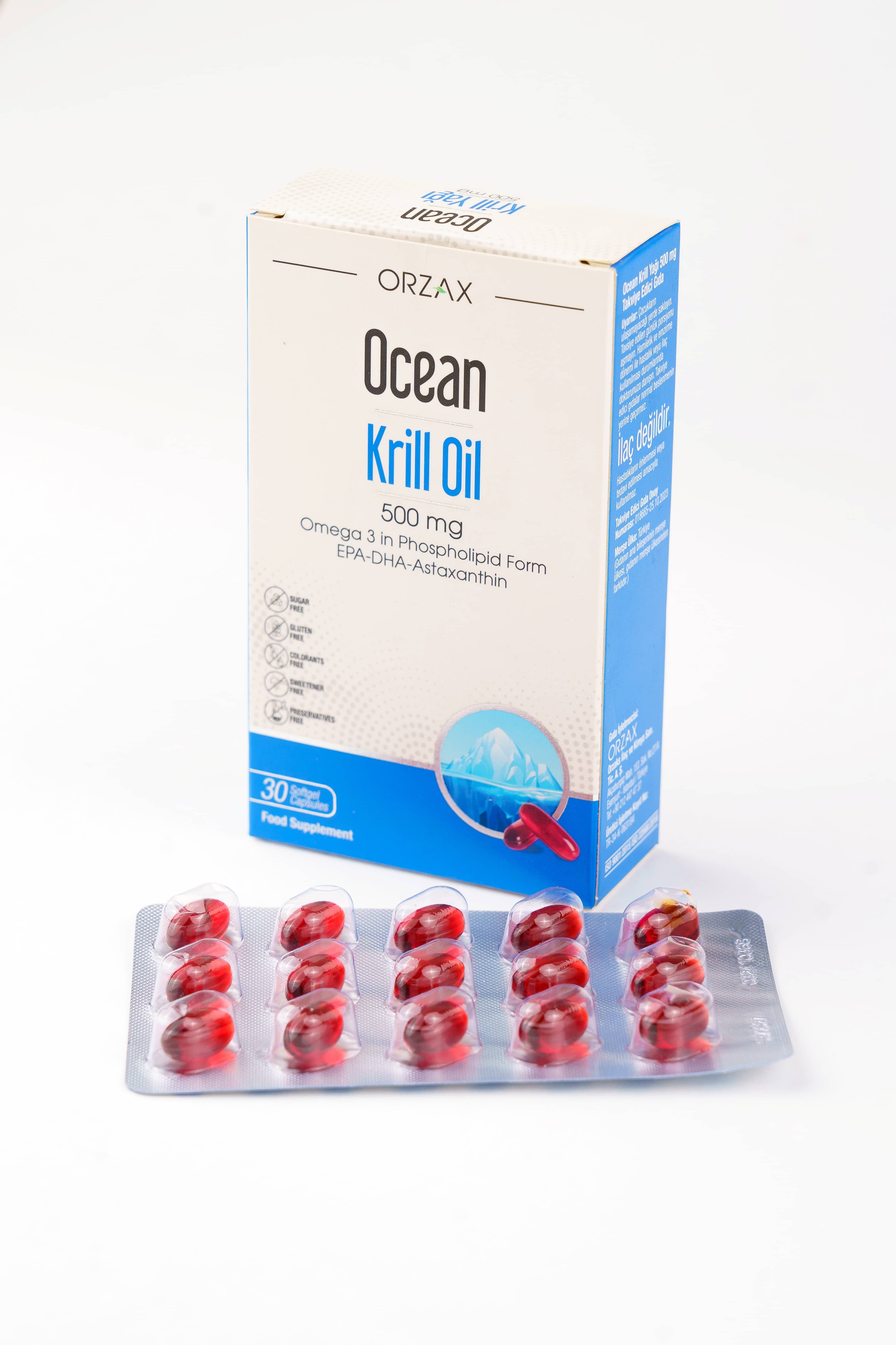 Orzax Krill Oil, 30 Softjel Kapsül 1