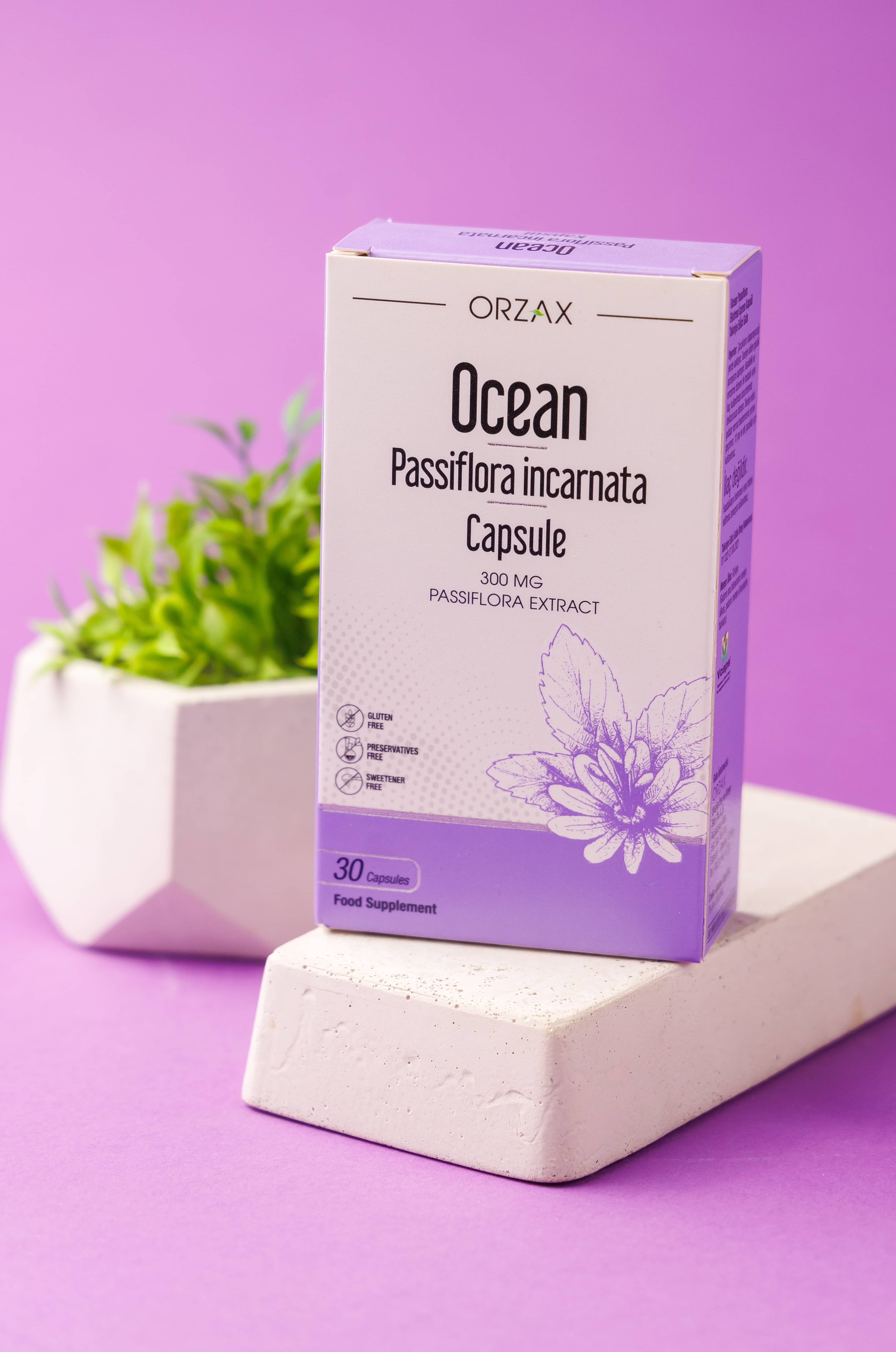 Orzax Passiflora 120 mg, 30 Kapsül 4