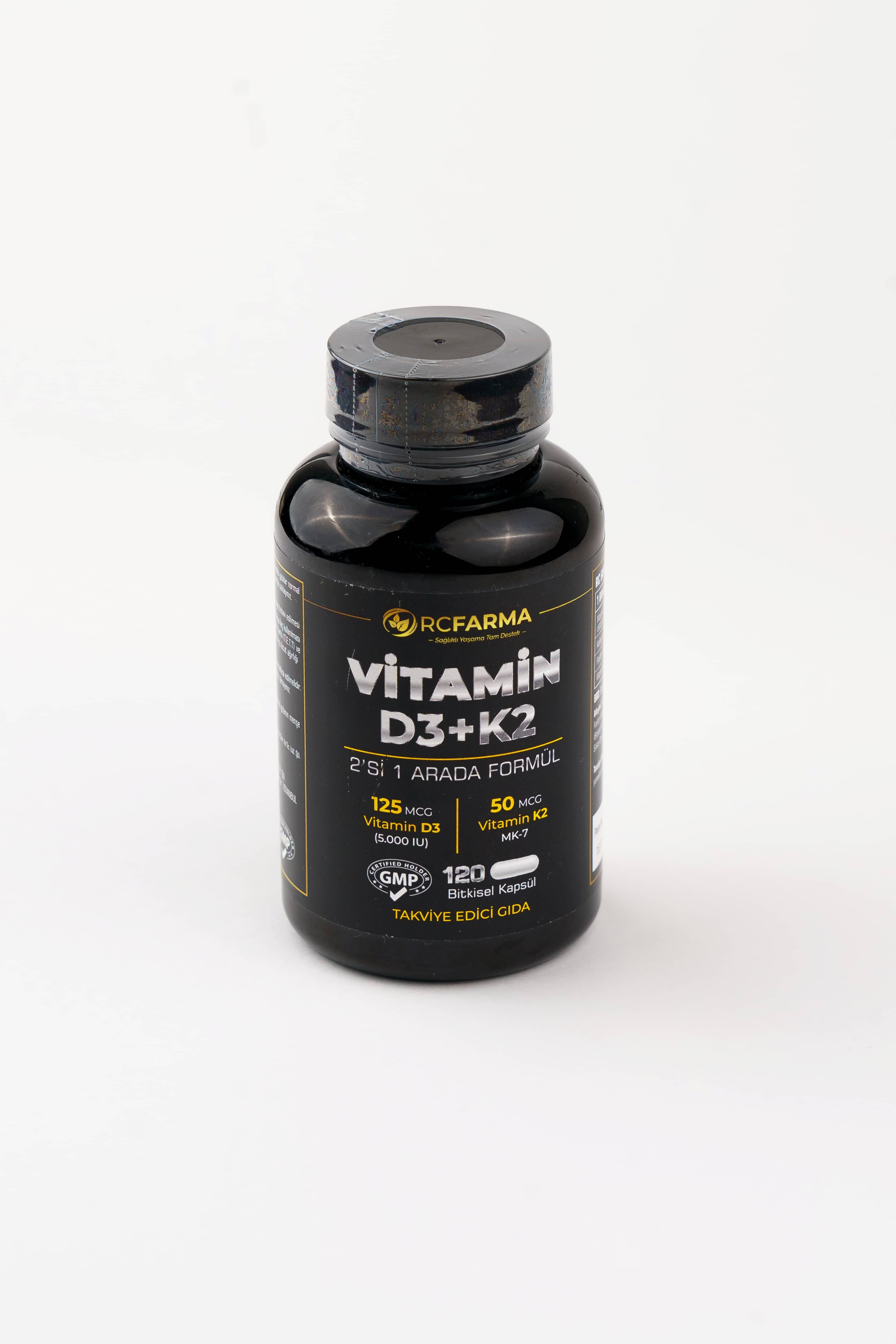 RCFARMA Vitamin D3+K2 5000IU, 120 kapsul 1