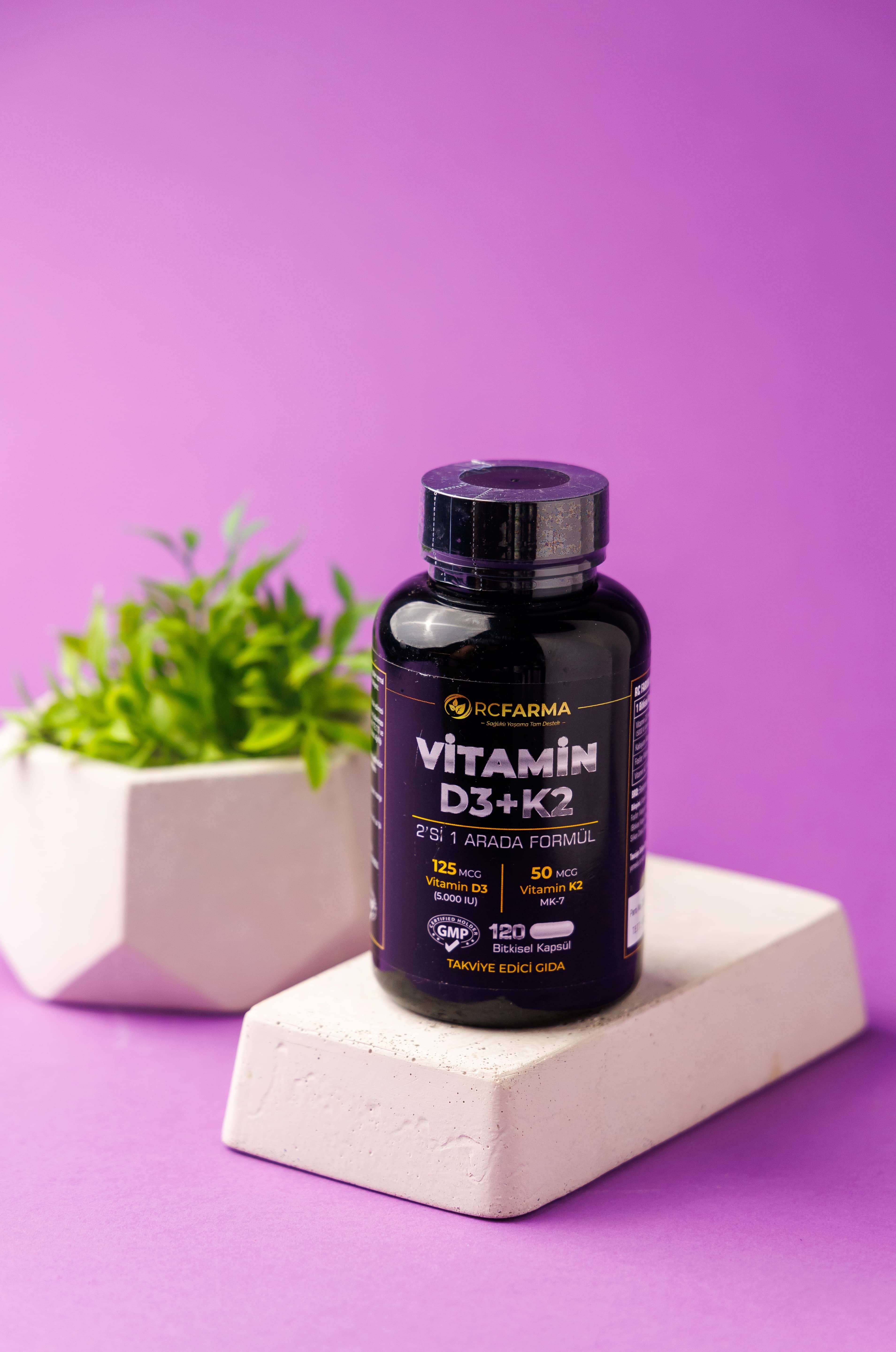 RCFARMA Vitamin D3+K2 5000IU, 120 kapsul 4