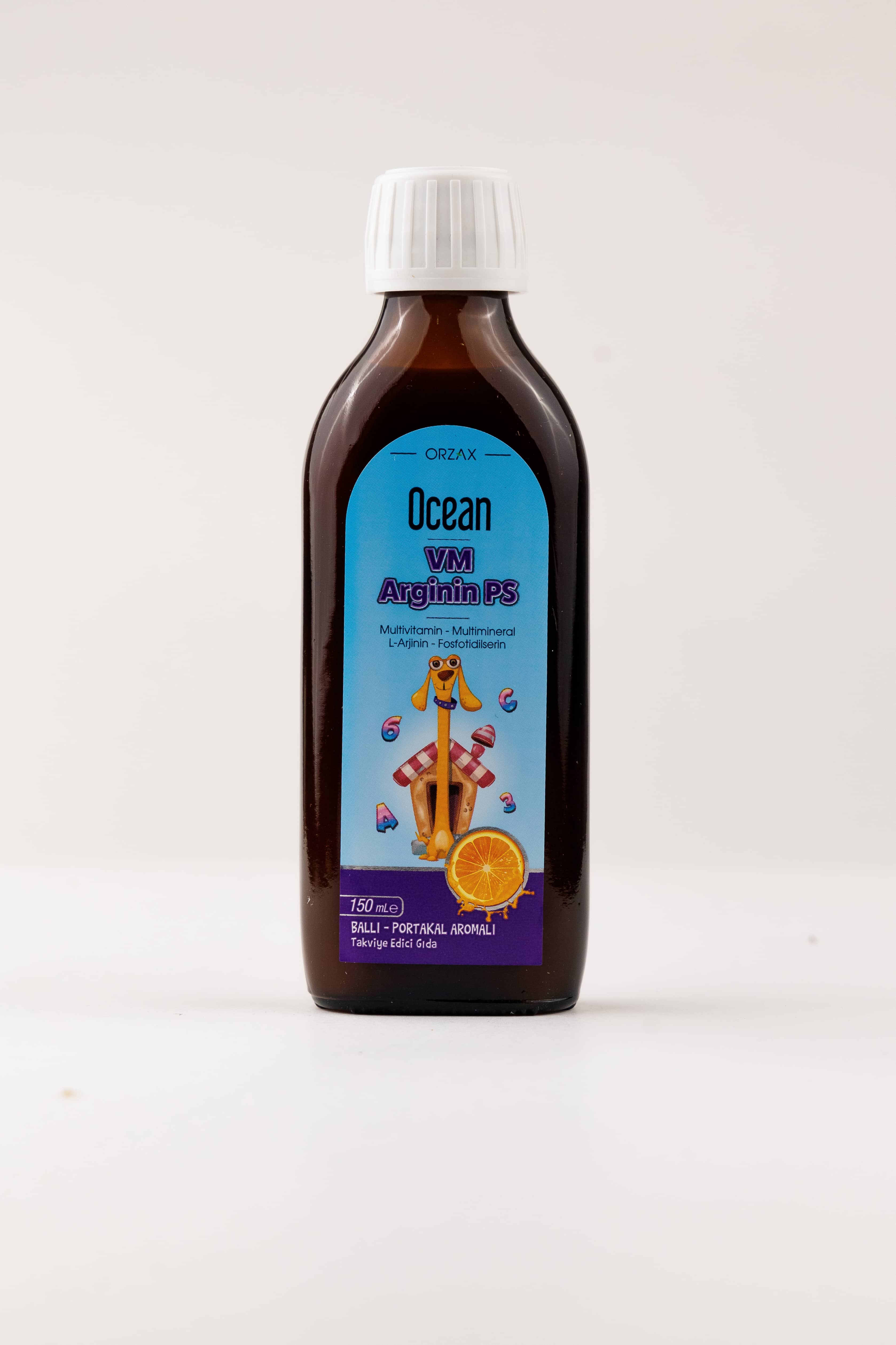 Orzax VM Arginin PSPortokalli Surup, 150 ml 2