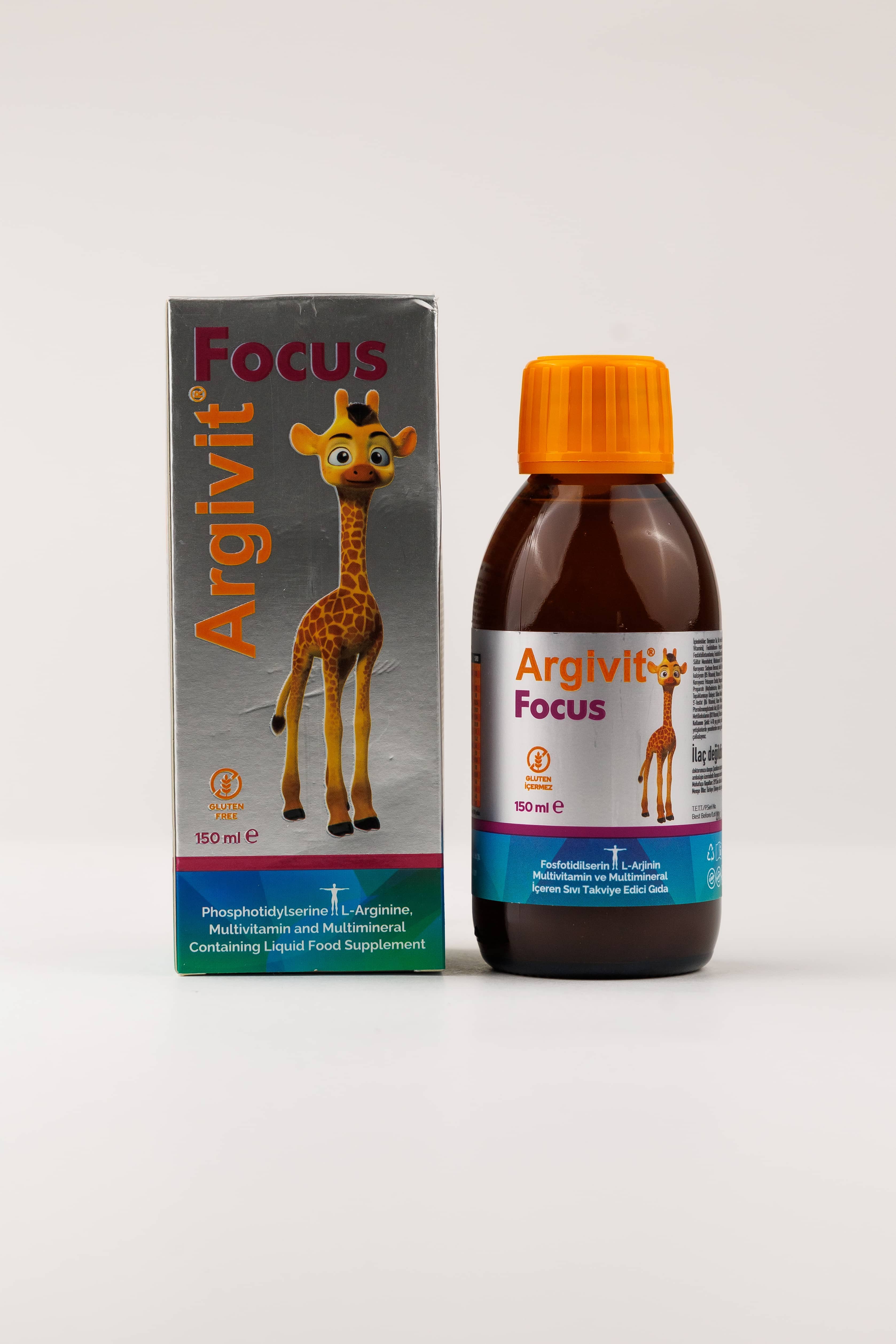 Argivit Focus Fosfotidilserin L Arjinin Multivitamin, 150 ml 4