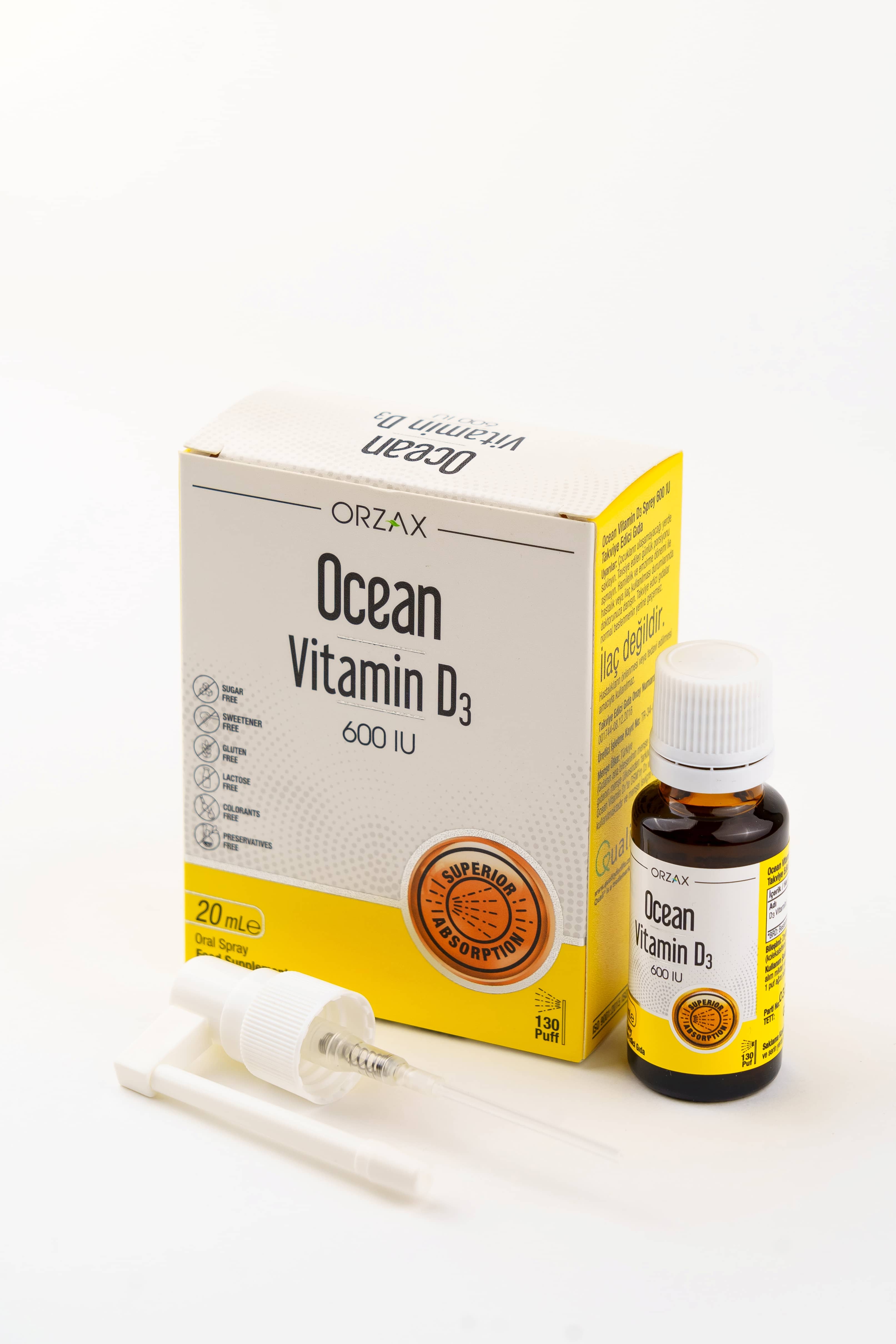 Orzax Vitamin D3 SPREY 600 IU, 20 Ml 1