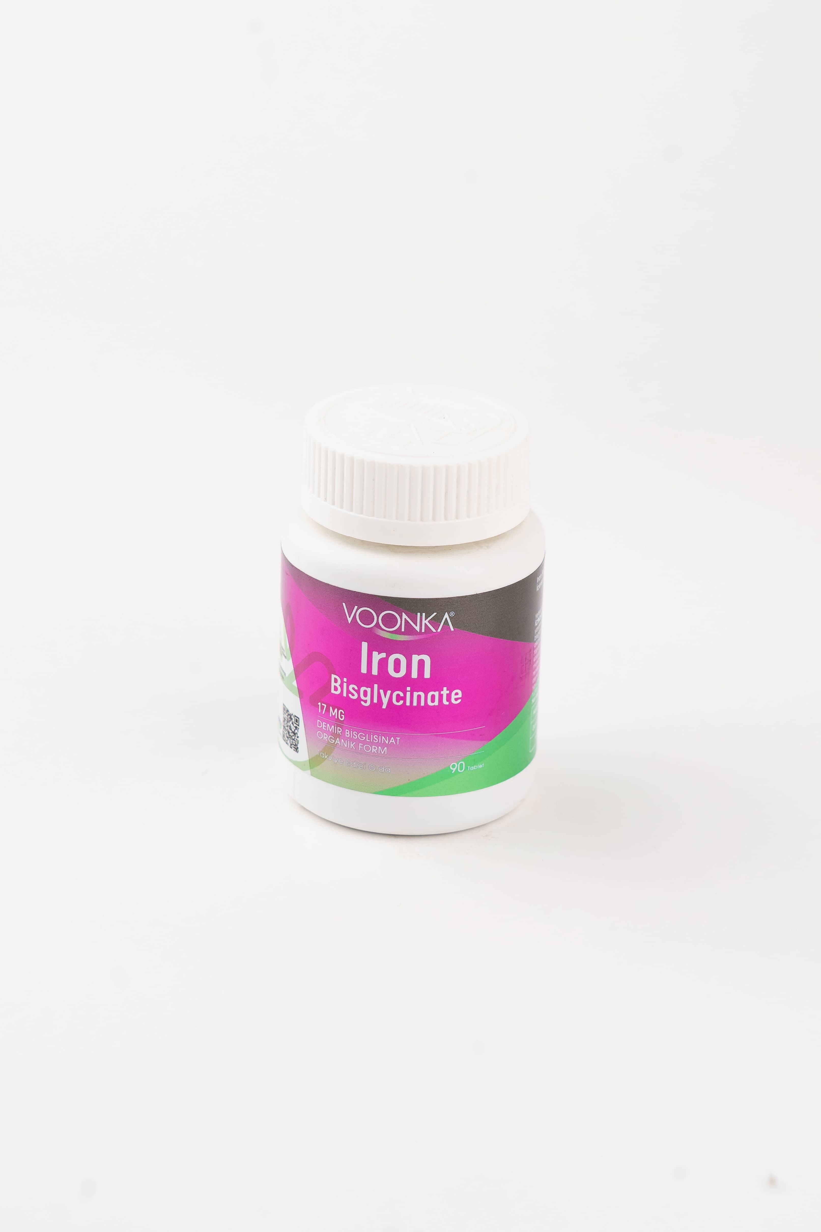 Voonka Iron Bisglycinate 17mg, 90 1