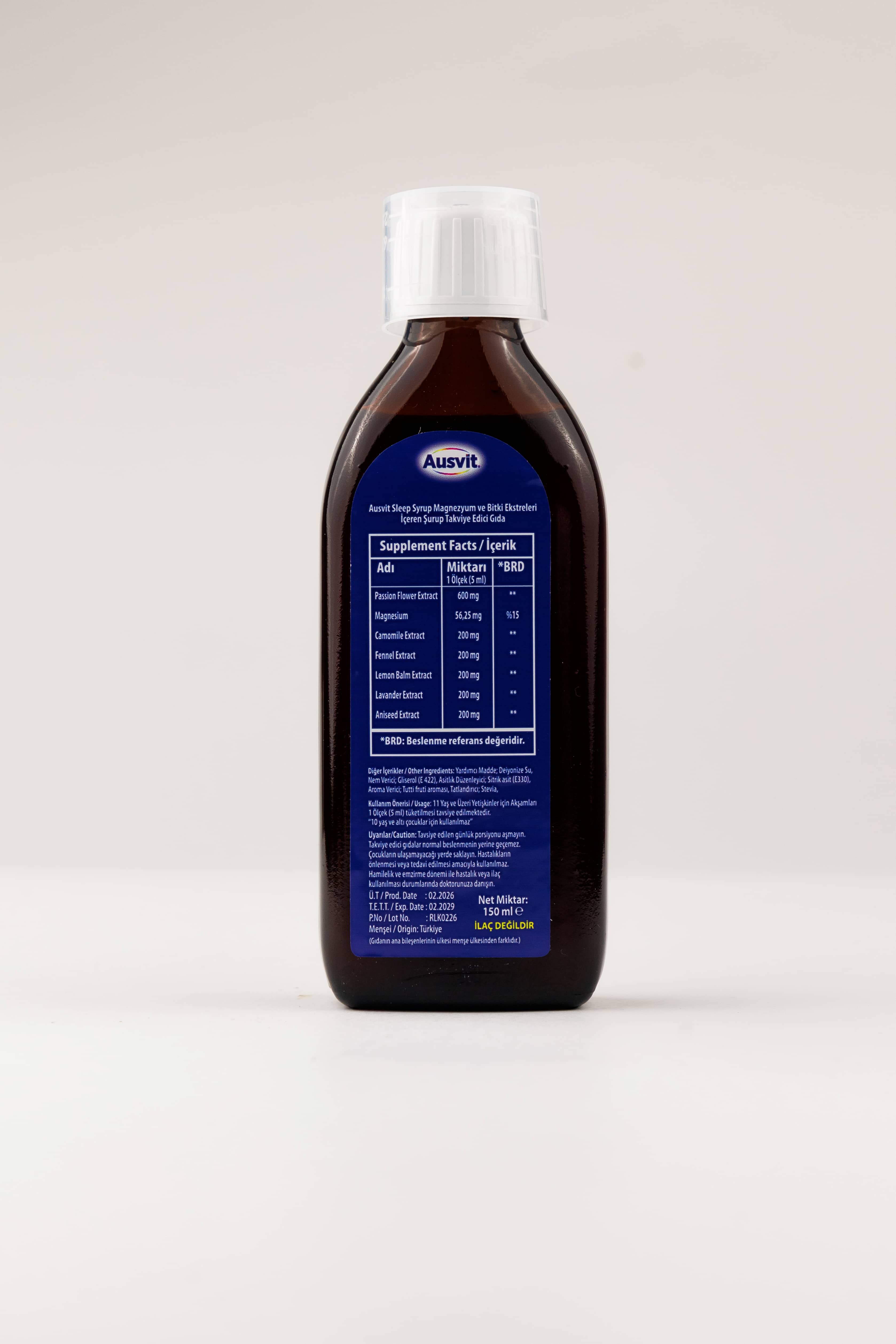 AUSVİT RELAXONE SLEEP & STRESS SUPPORT LİQUİD 150 ML 3