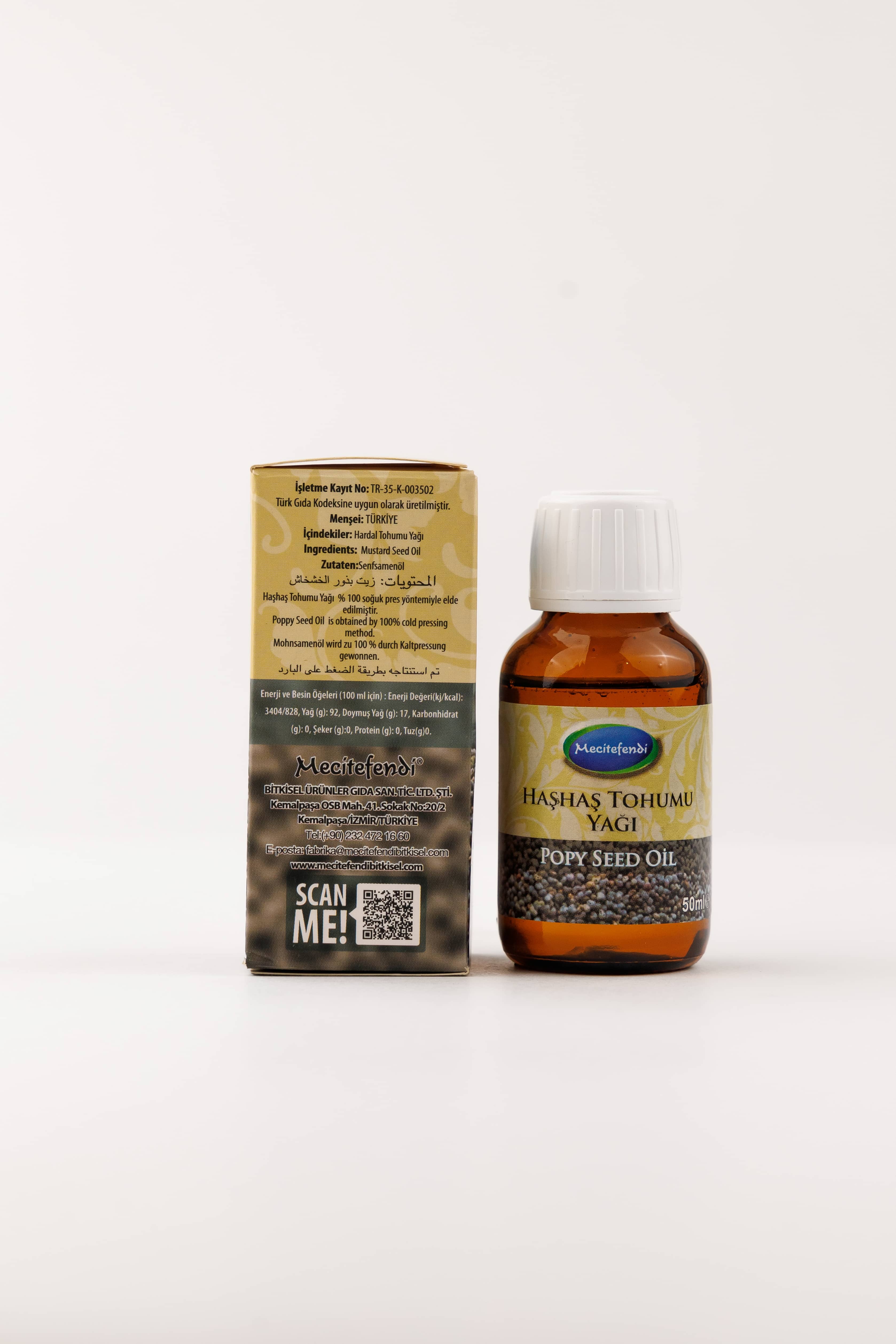 Mecitefendi Haşhaş tohumu yagi, 50 ml 2
