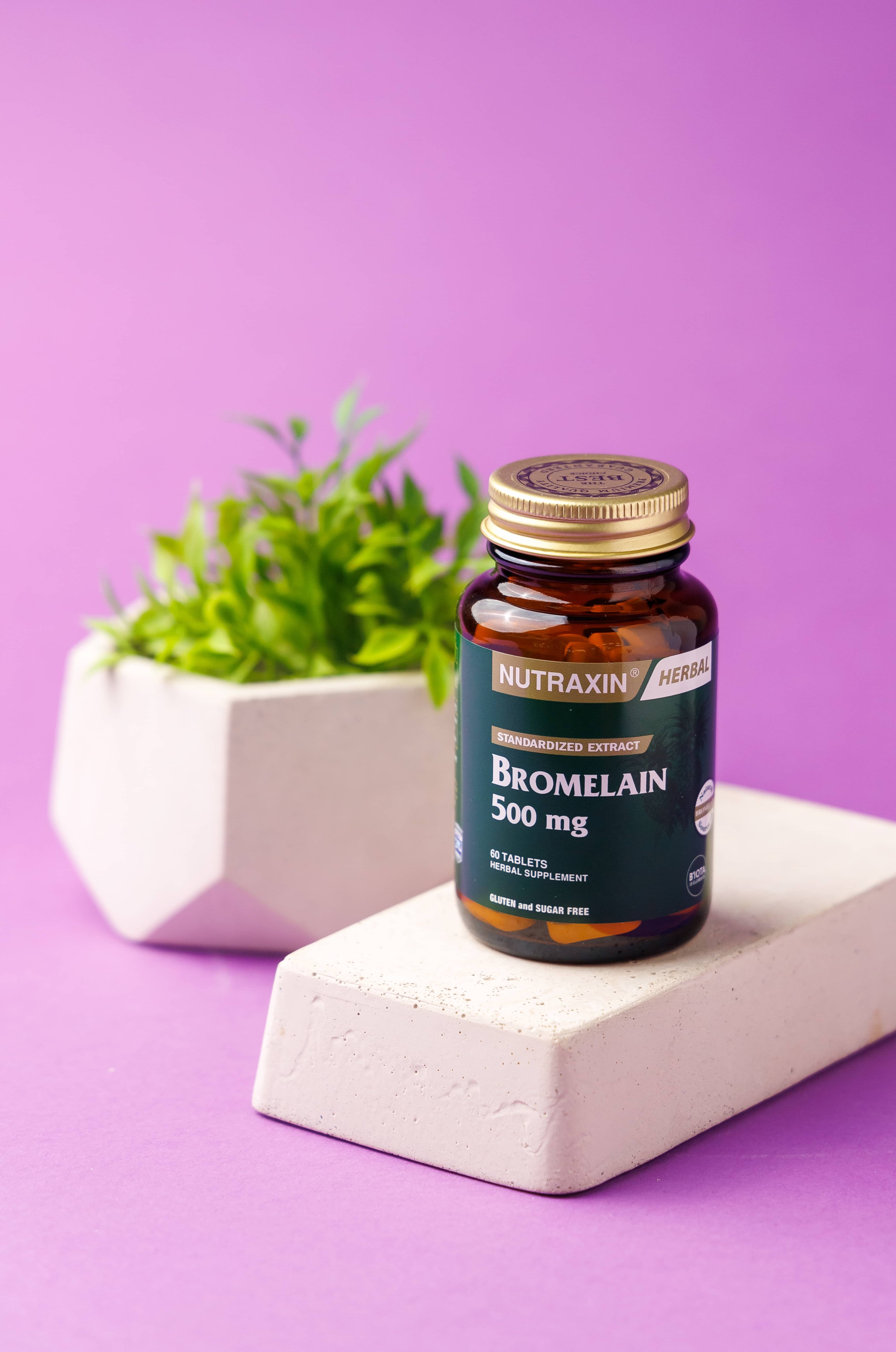 Nutraxin Herbal Bromelain 500 mg Ananas 60 Tablet 5