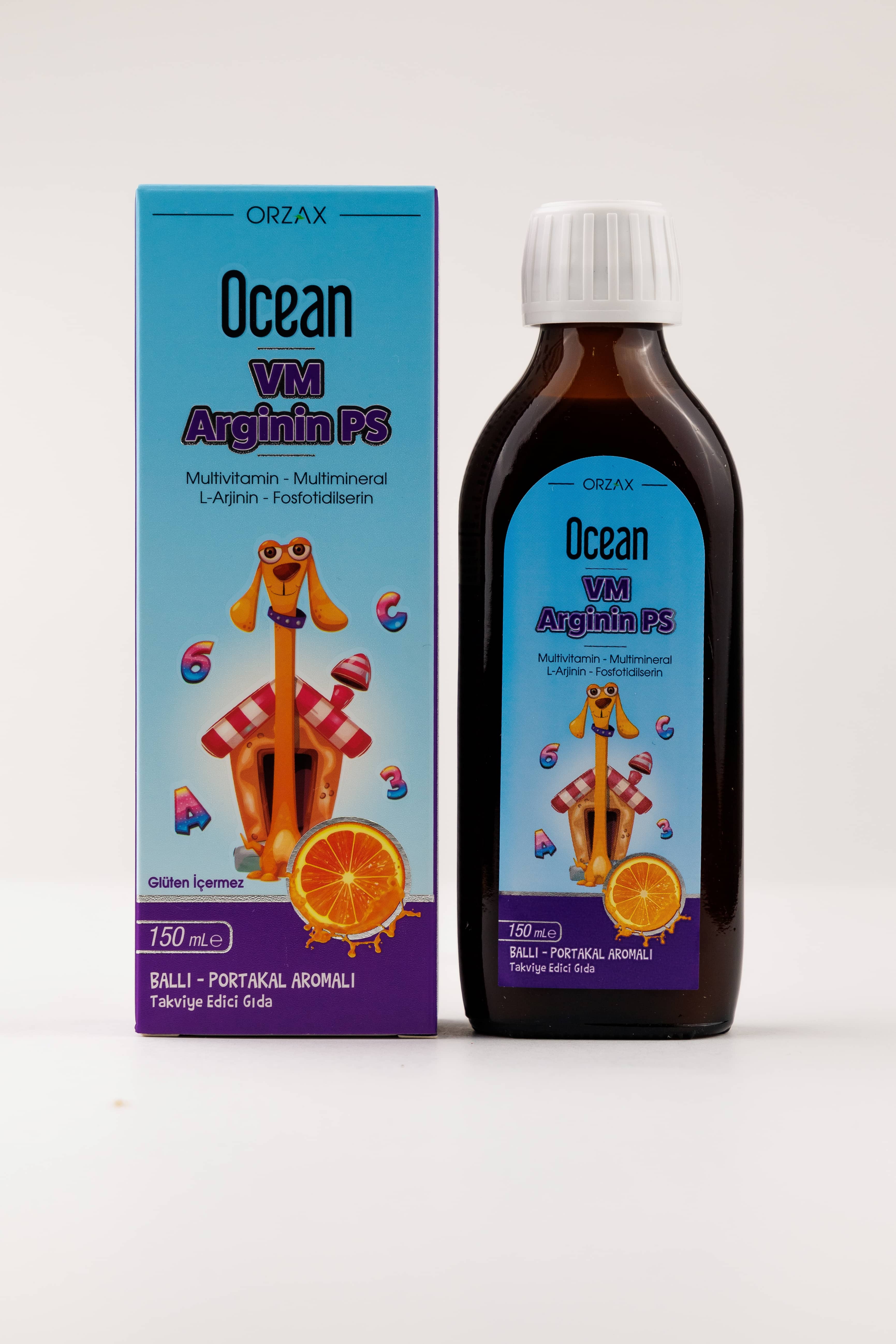 Orzax VM Arginin PSPortokalli Surup, 150 ml 4