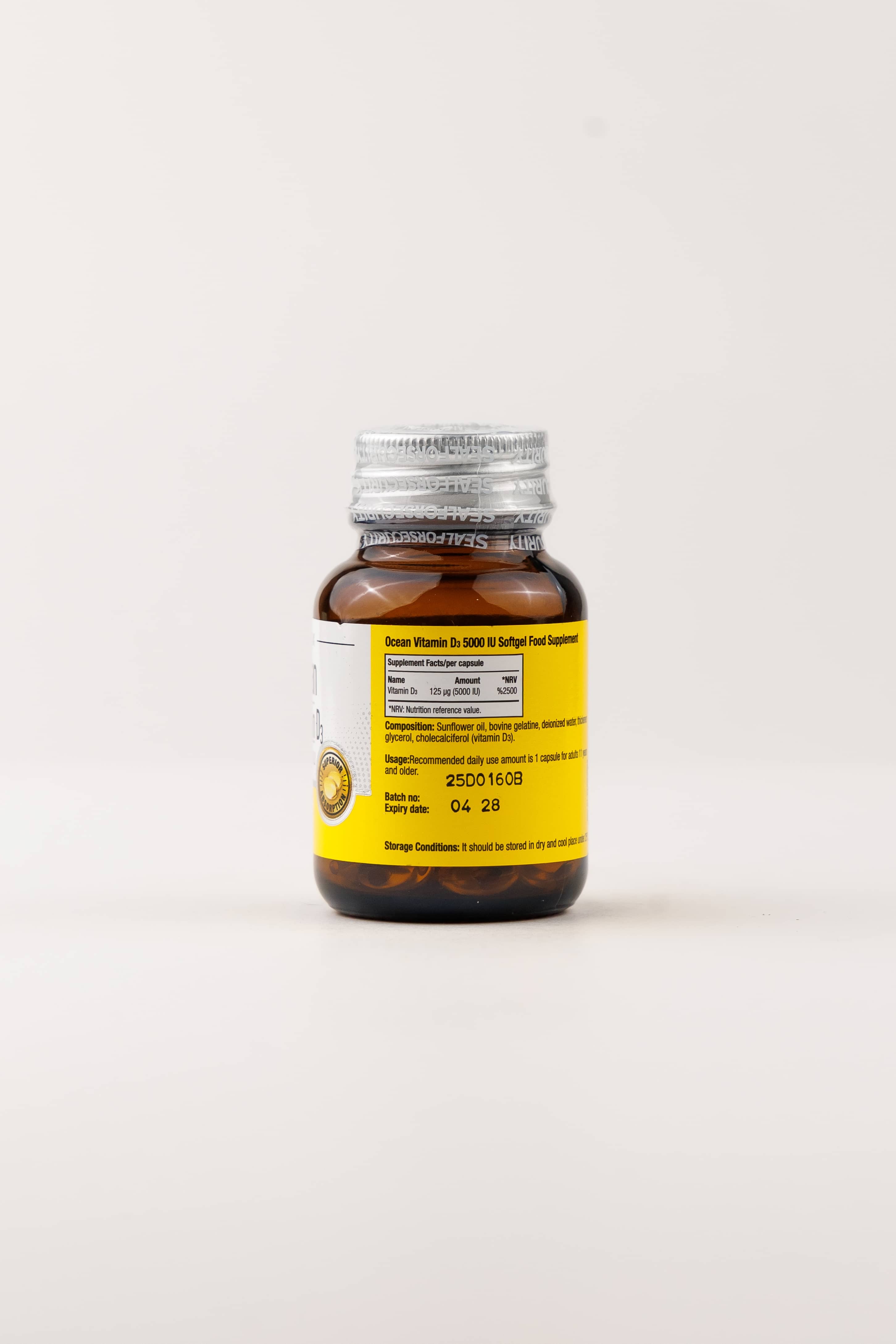 Orzax Vitamin D3 5.000IU 50 kapsul 3