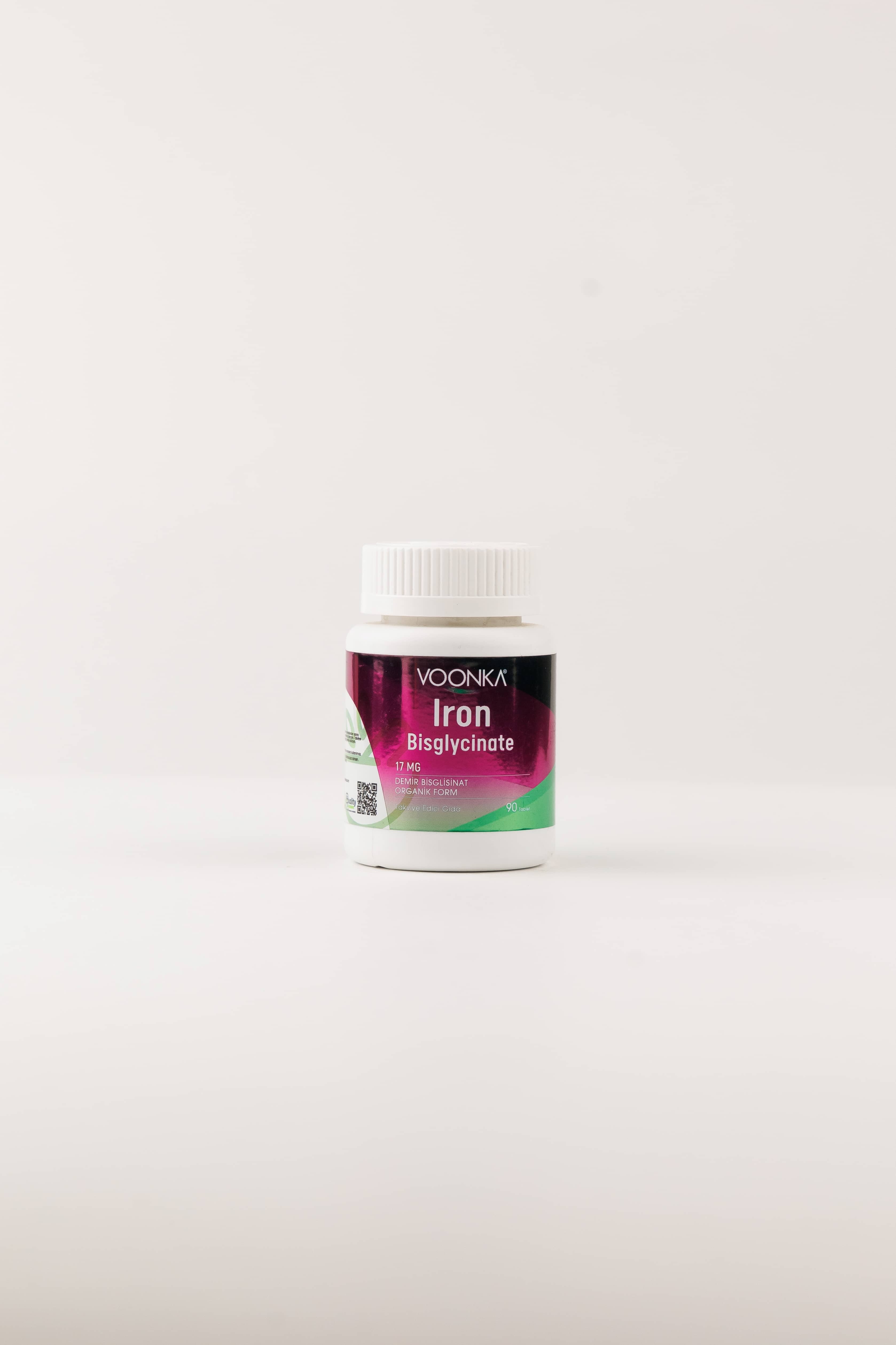 Voonka Iron Bisglycinate 17mg, 90 2