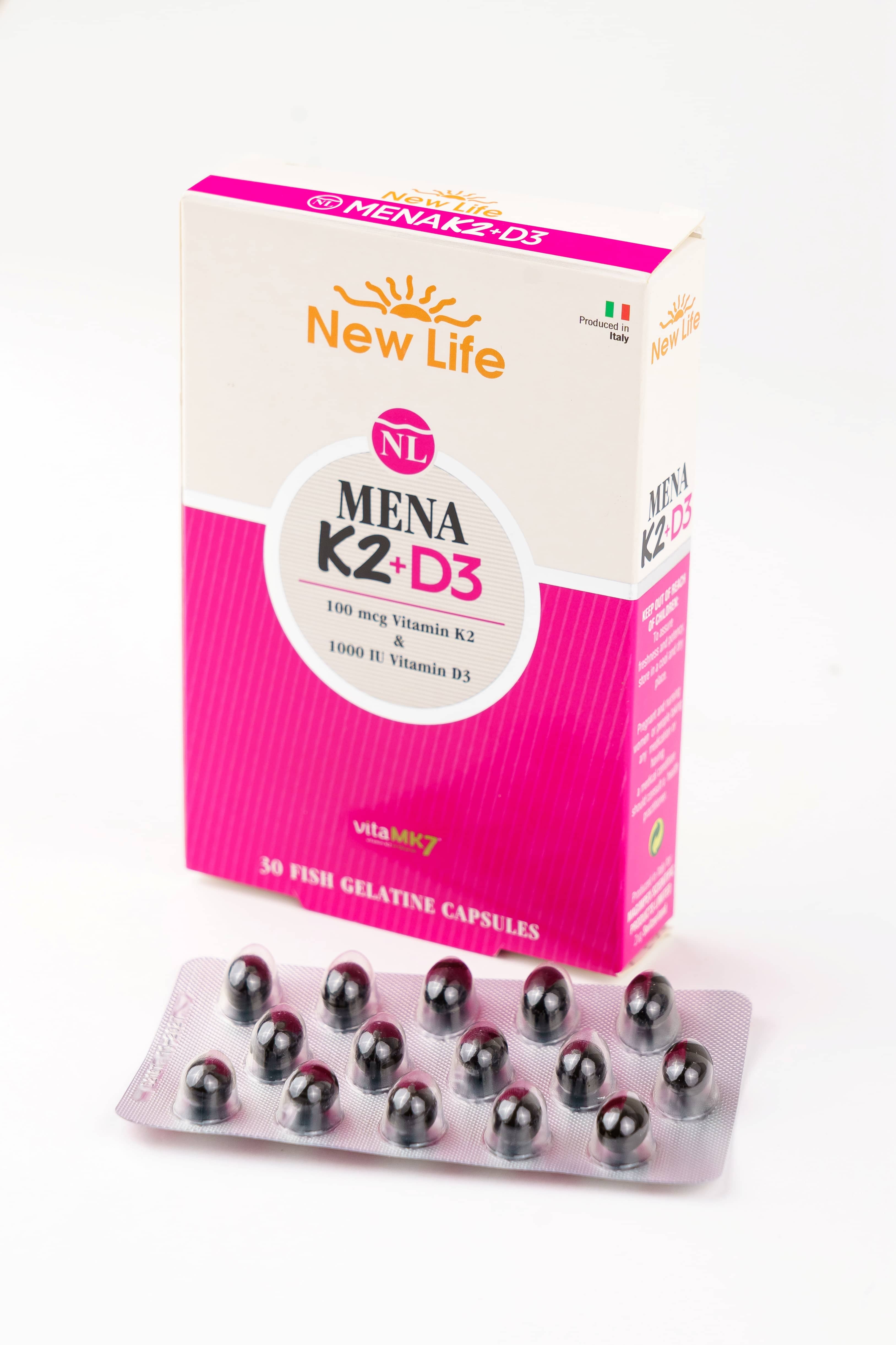 New Life Mena D3+K2 1000IU, 30 Kapsul 1