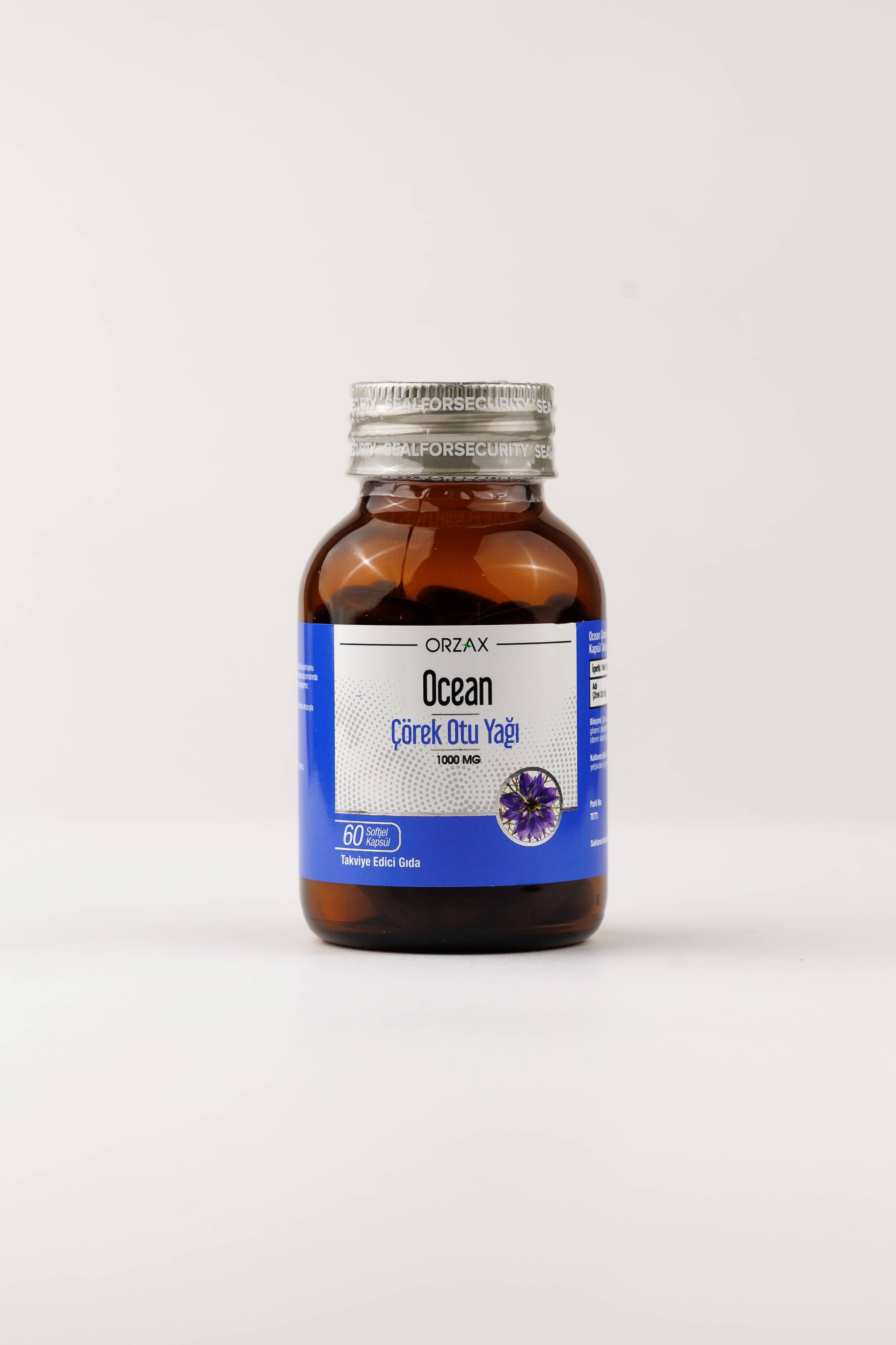 Orzax Corek Otu Yagı 1000 mg, 60 Kapsül 2