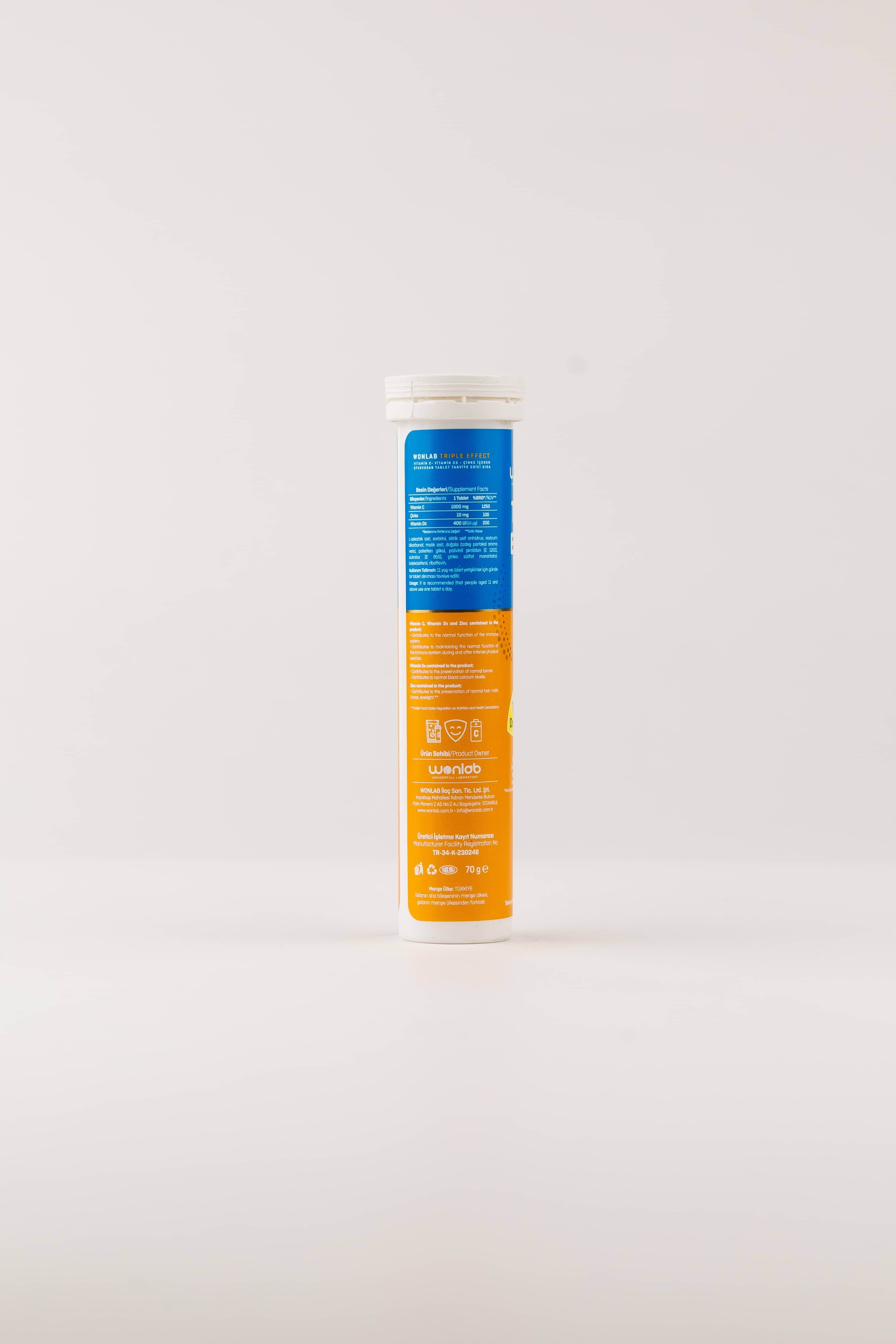 Wonlab Triple Effect C+D+Zn 20 efevesan tablet 3