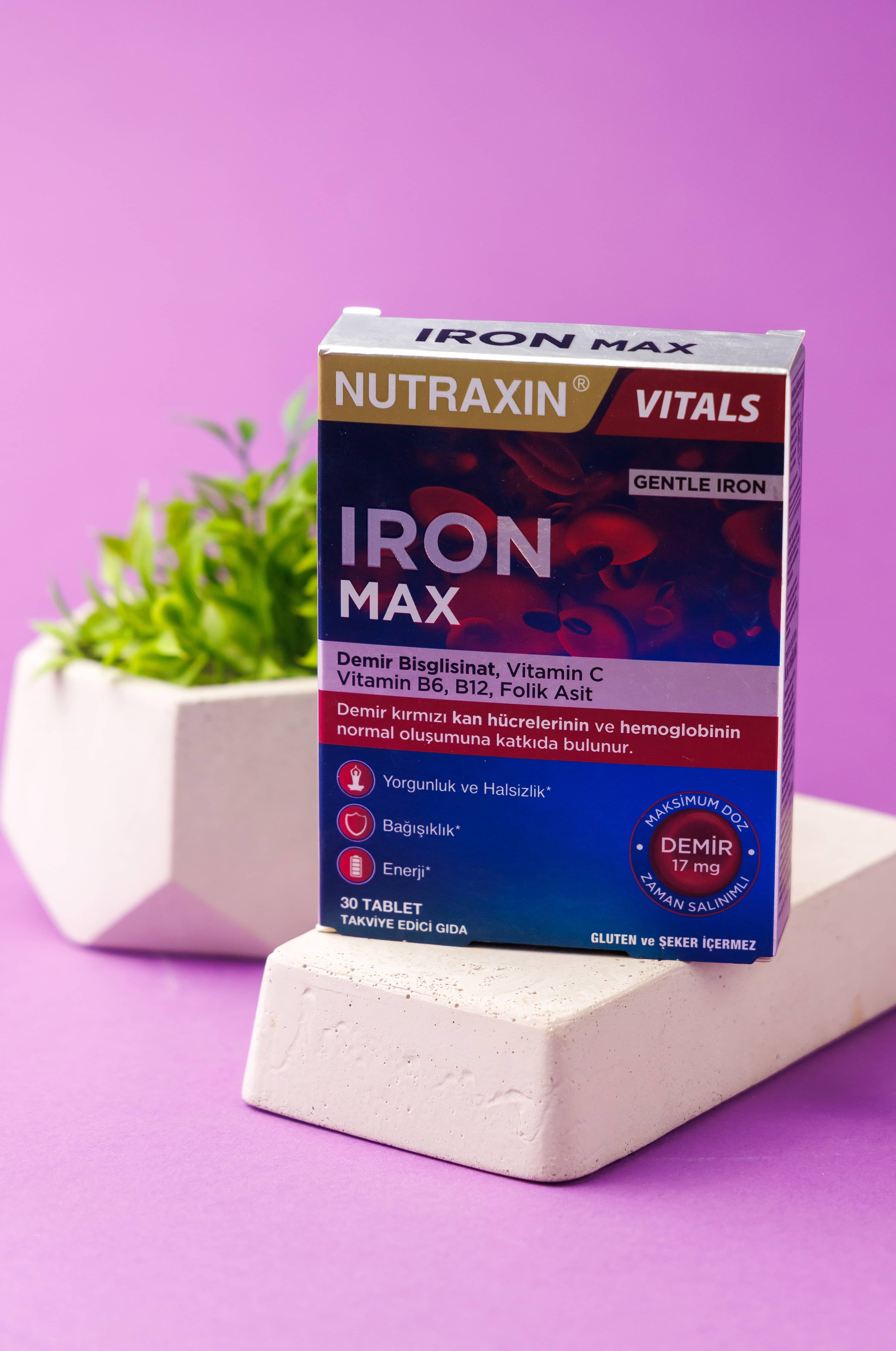 Nutraxin Iron Max 17 Mg - Demir, 30 Tablet 4