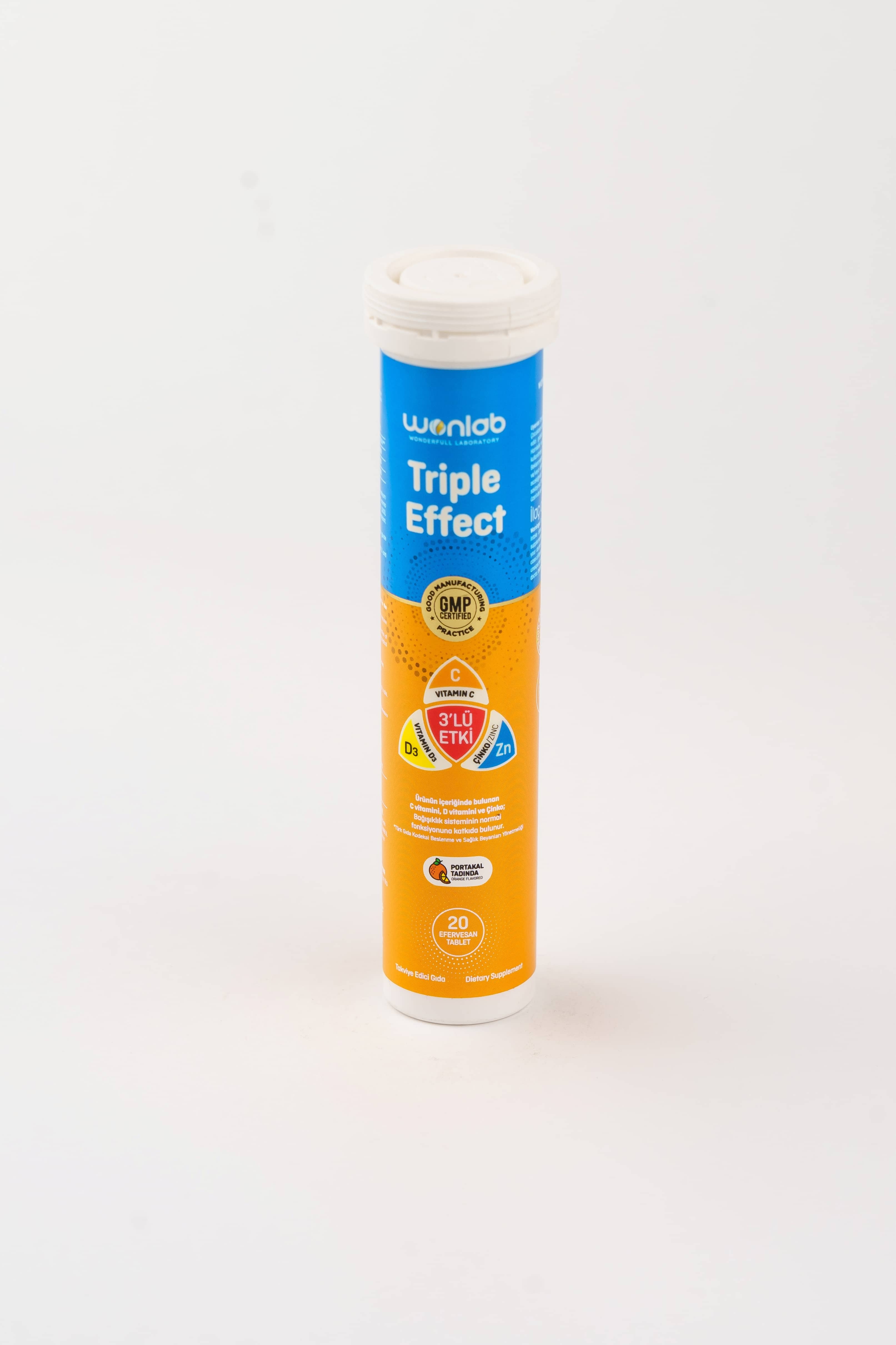 Wonlab Triple Effect C+D+Zn 20 efevesan tablet 1