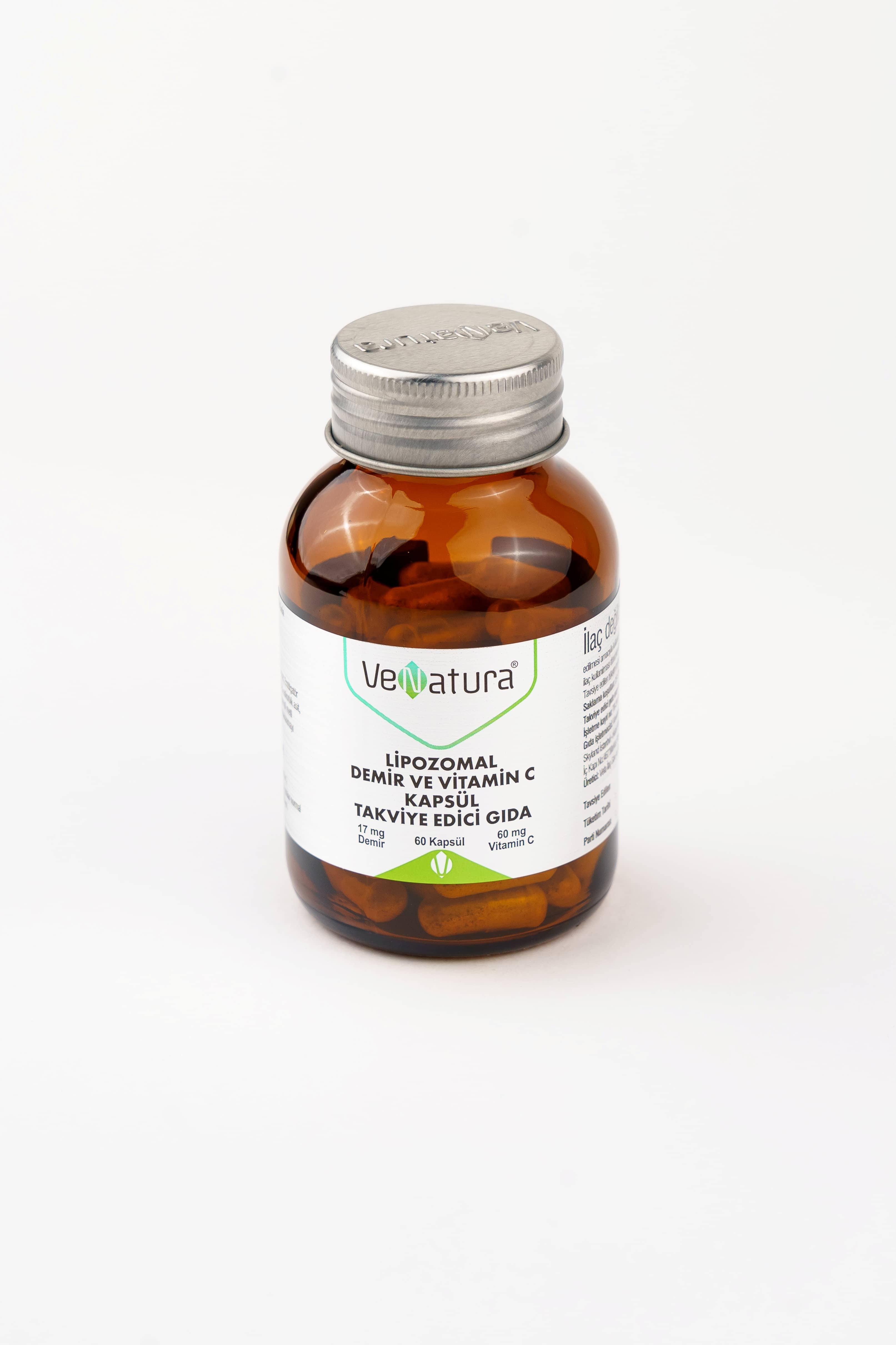 Venatura Lipozomal, Vitamin C ve Demir, 60 kapsul 1