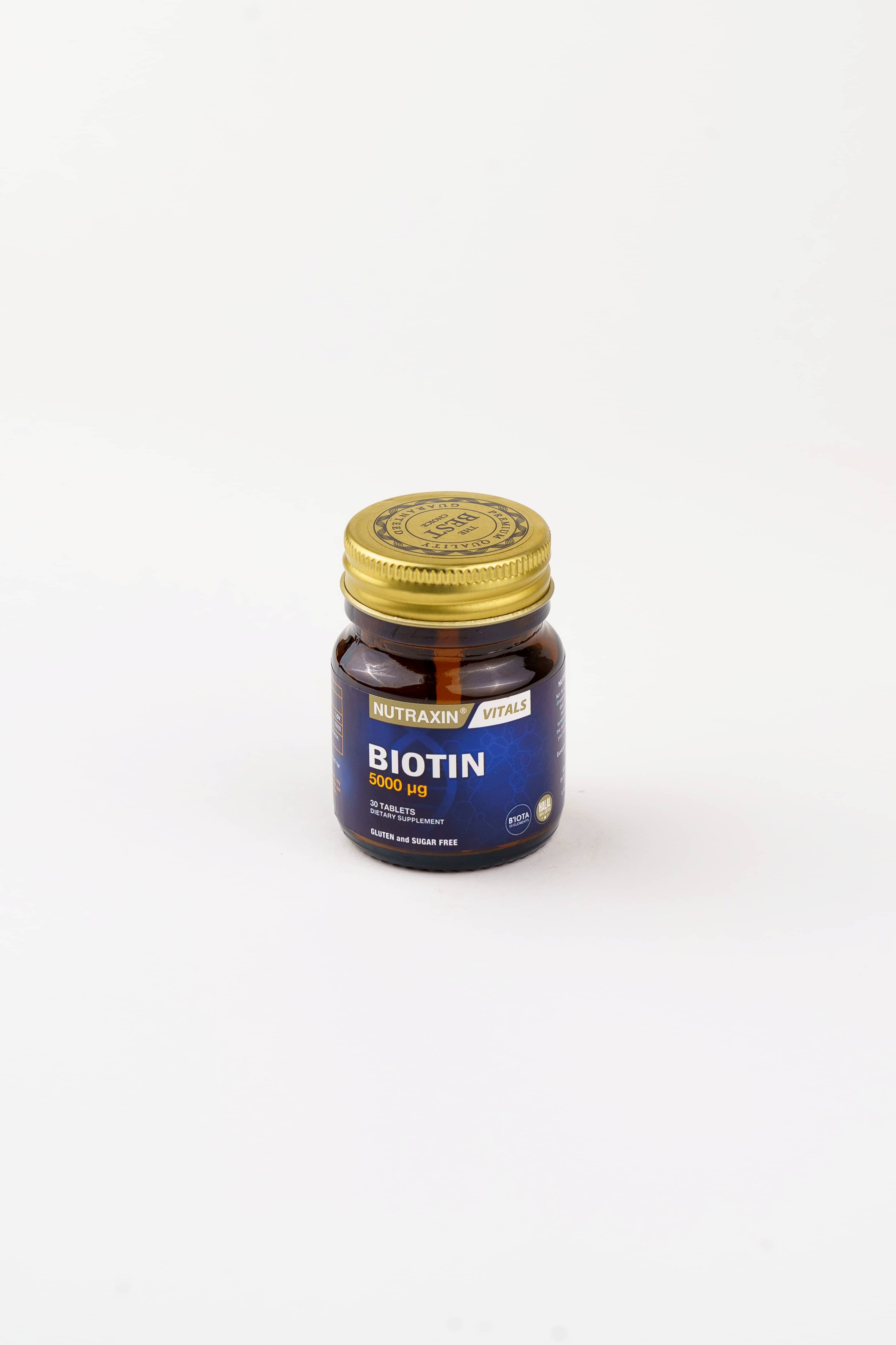 Nutraxin Biotin 5000 Mcg, 30 Tablet 1