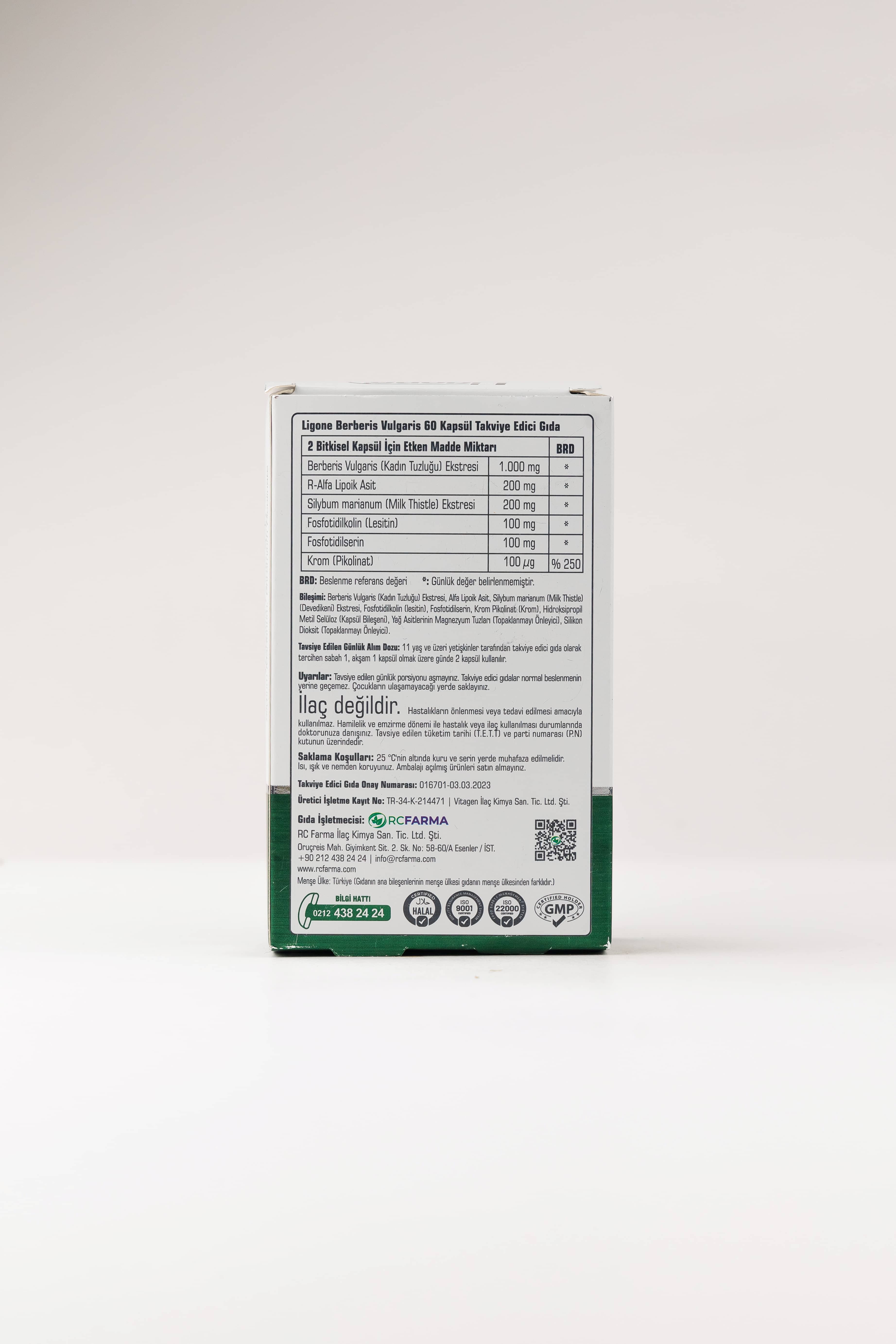 RCFARMA Berberis, Vulgaris, Alpha Lipoic Acid, 60 kapsul 3