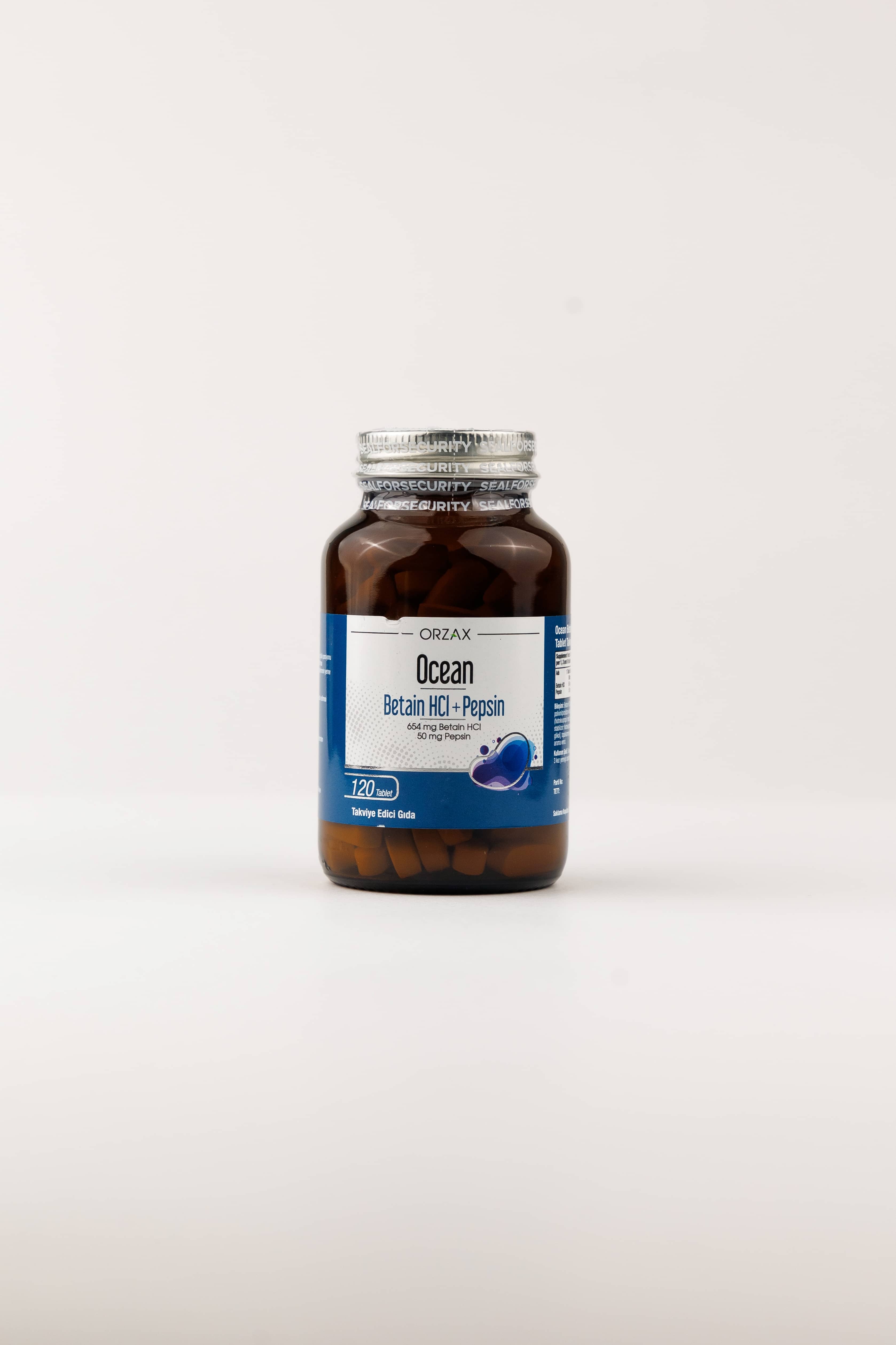 Orzax Betain HCI + Pepsin, 120 Tablet 3
