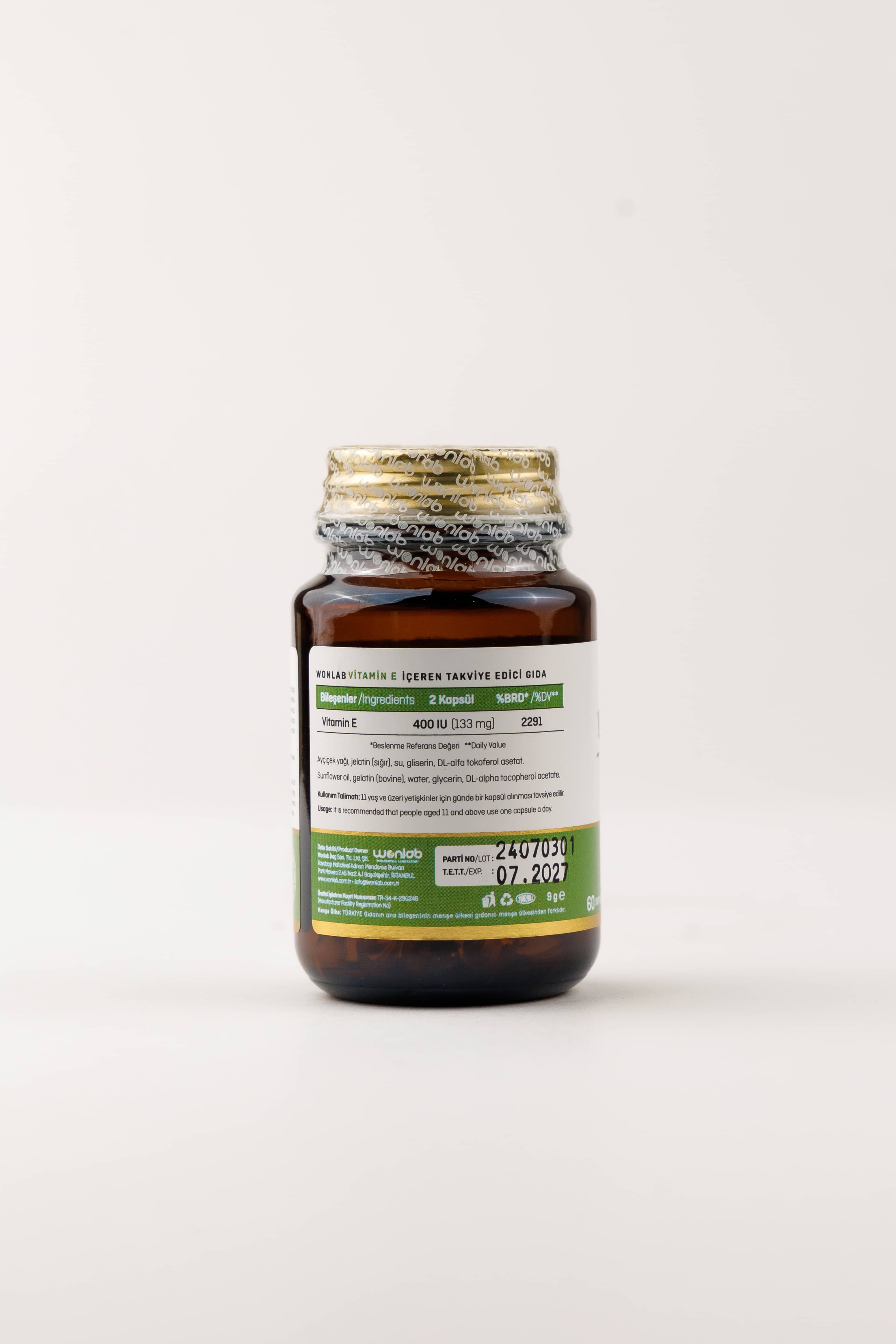 WONLAB Vitamin E Soft Jel 60 caps 4
