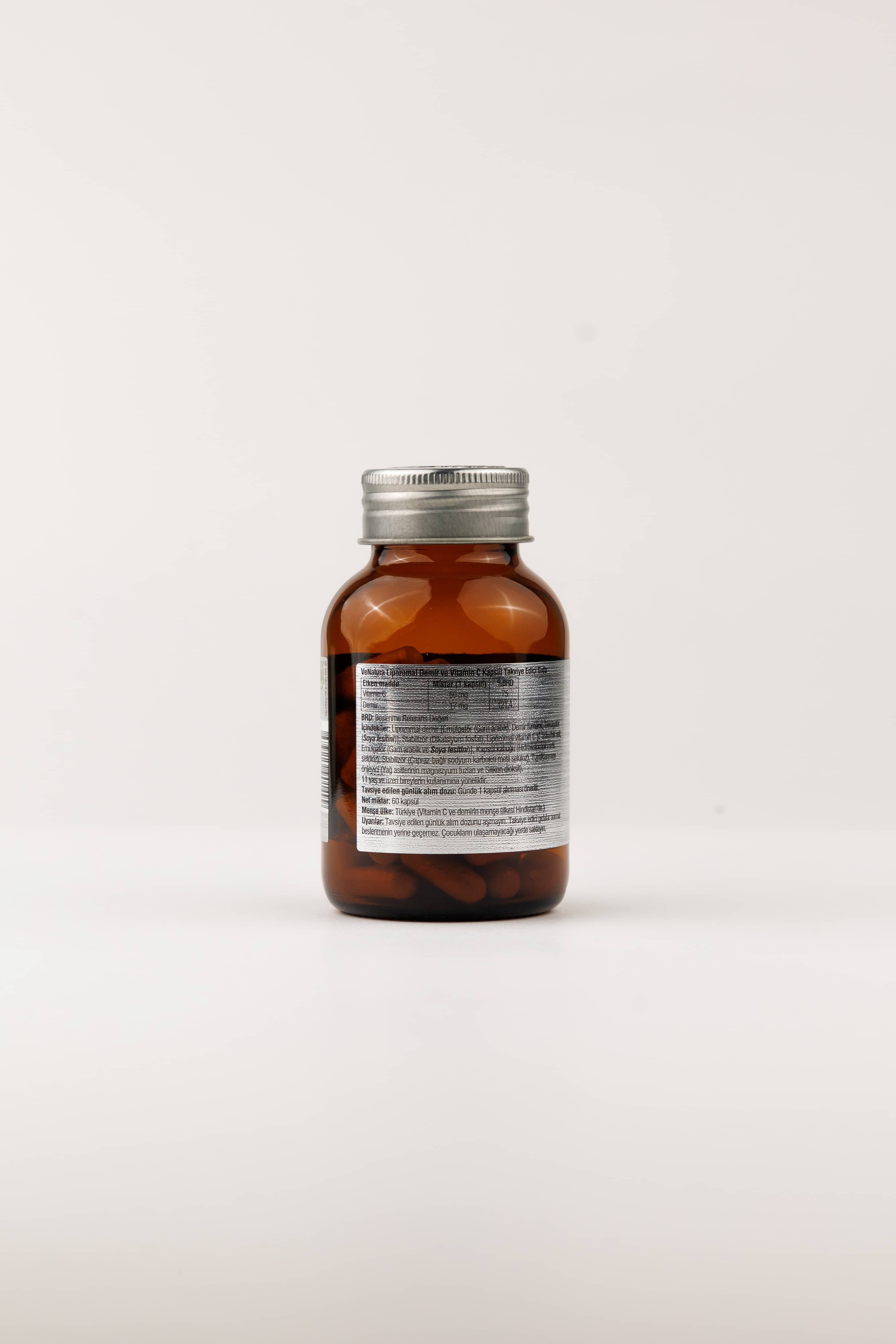 Venatura Lipozomal, Vitamin C ve Demir, 60 kapsul 3