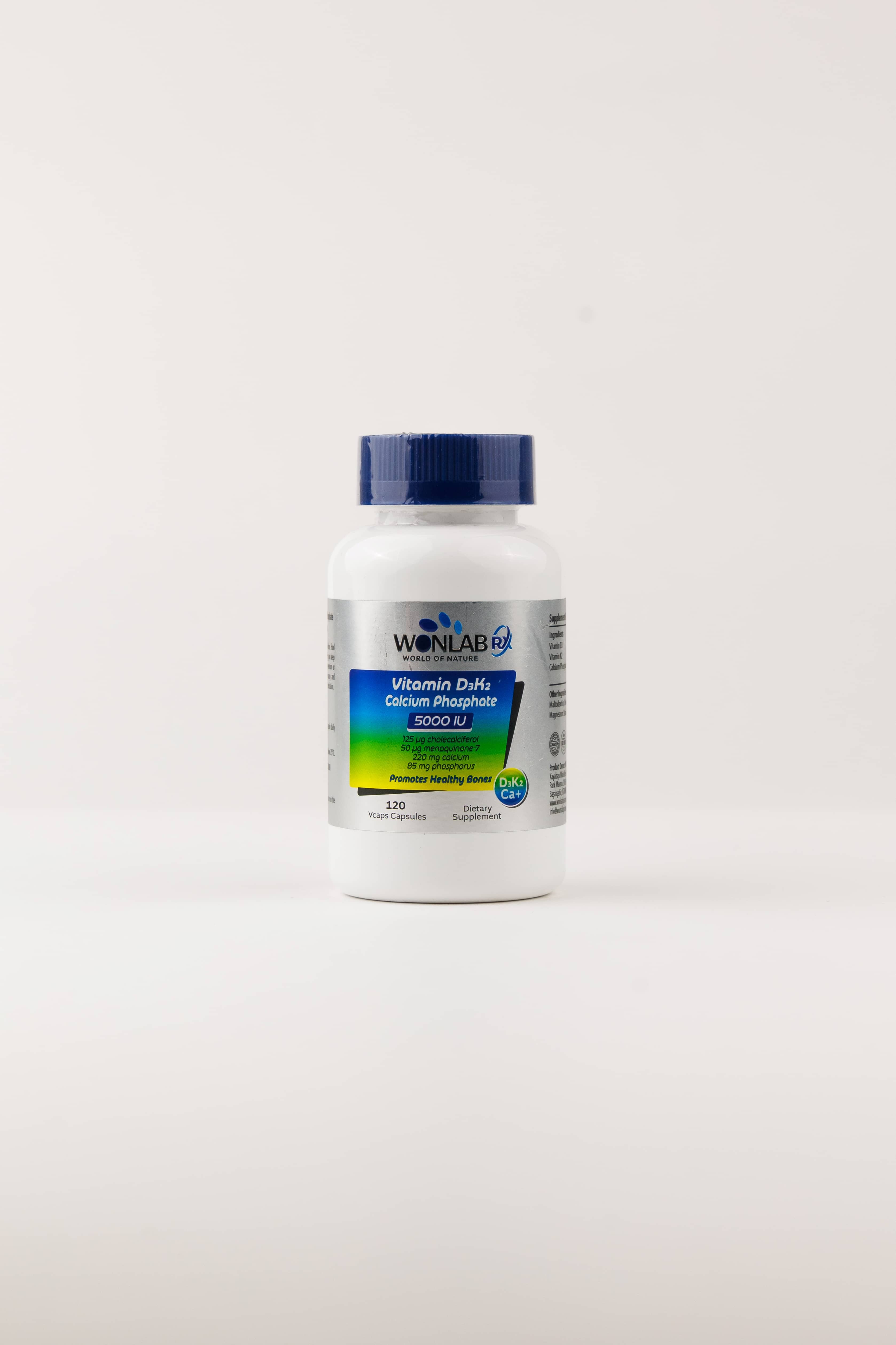 Wonlab vitamin d3 k2+Calcium Phosphat 5000IU, 120 kapsul 2