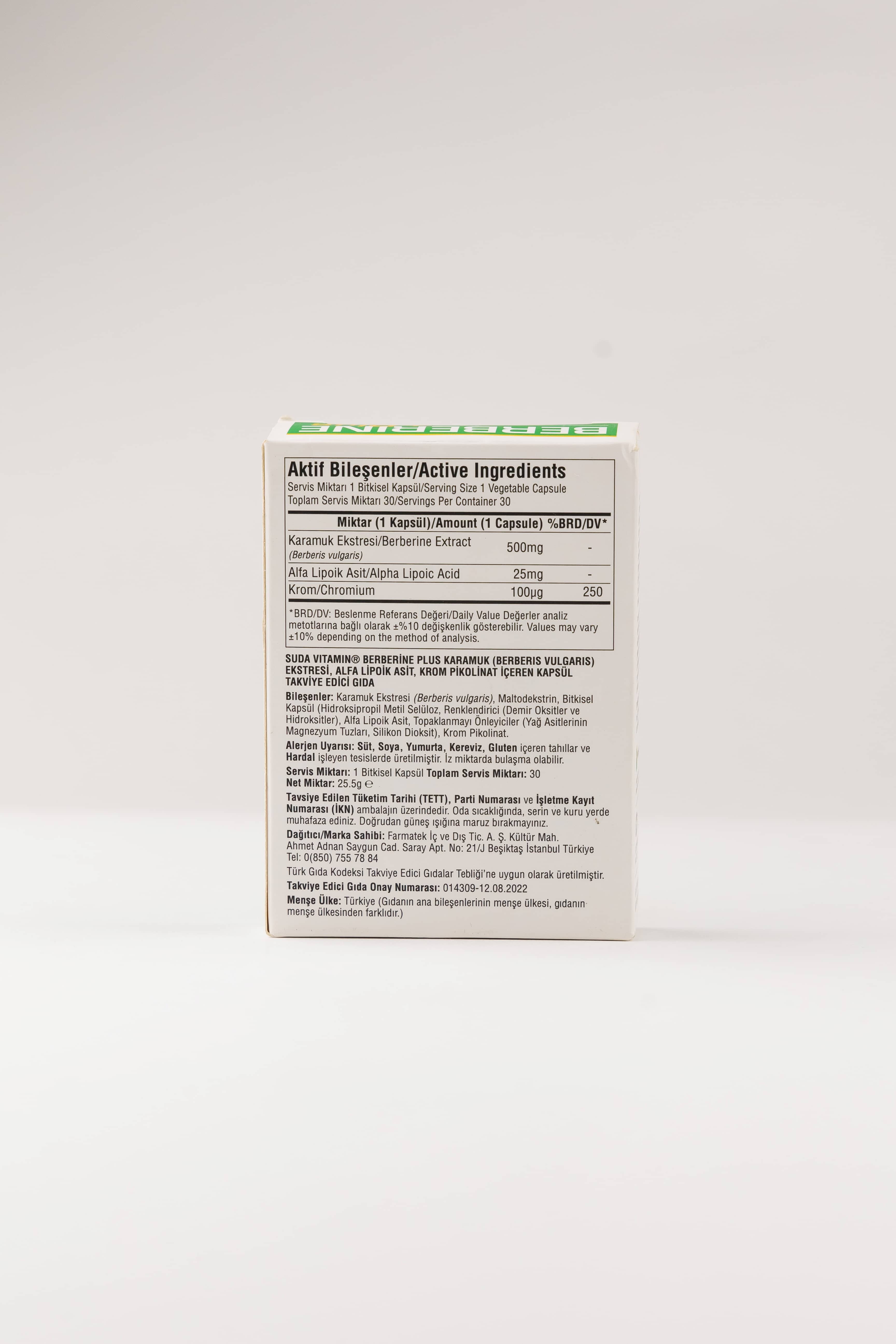 Suda Vitamin Berberine plus500 mg, 30 Kapsula 3
