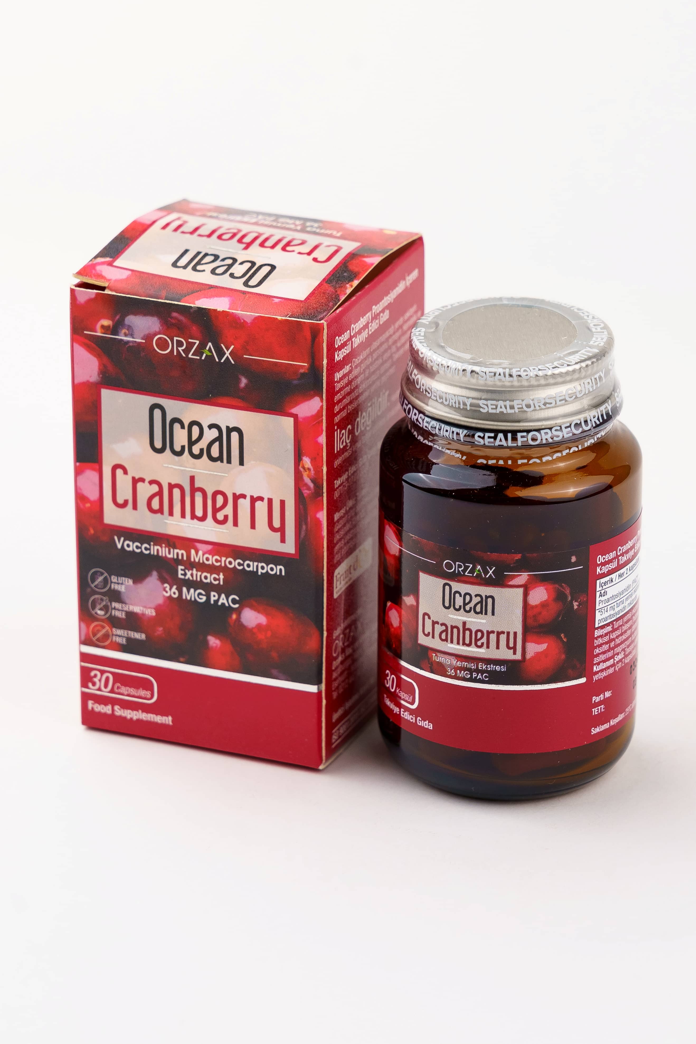 Orzax Cranberry 514 mg, 30 Kapsül 1