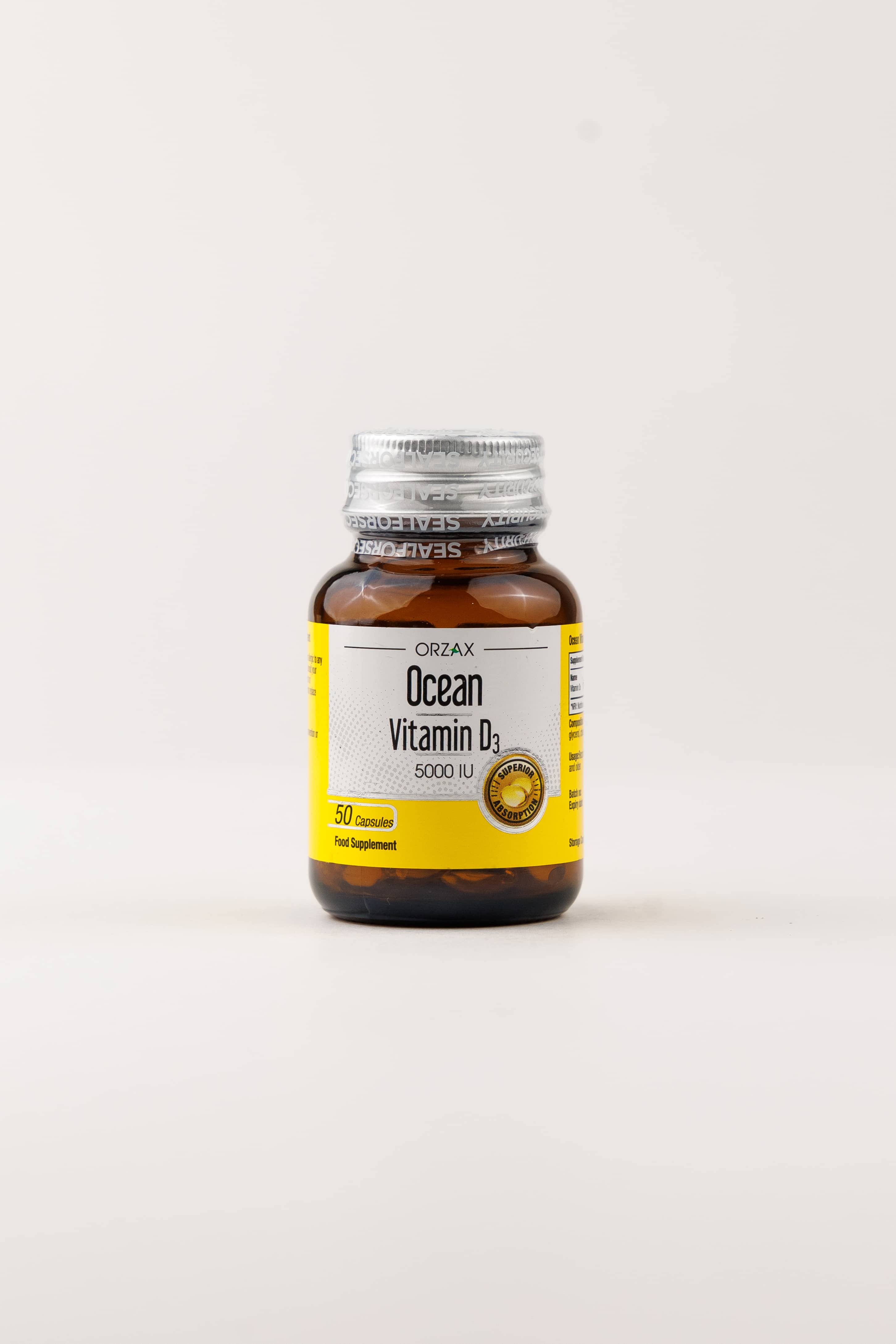 Orzax Vitamin D3 5.000IU 50 kapsul 2