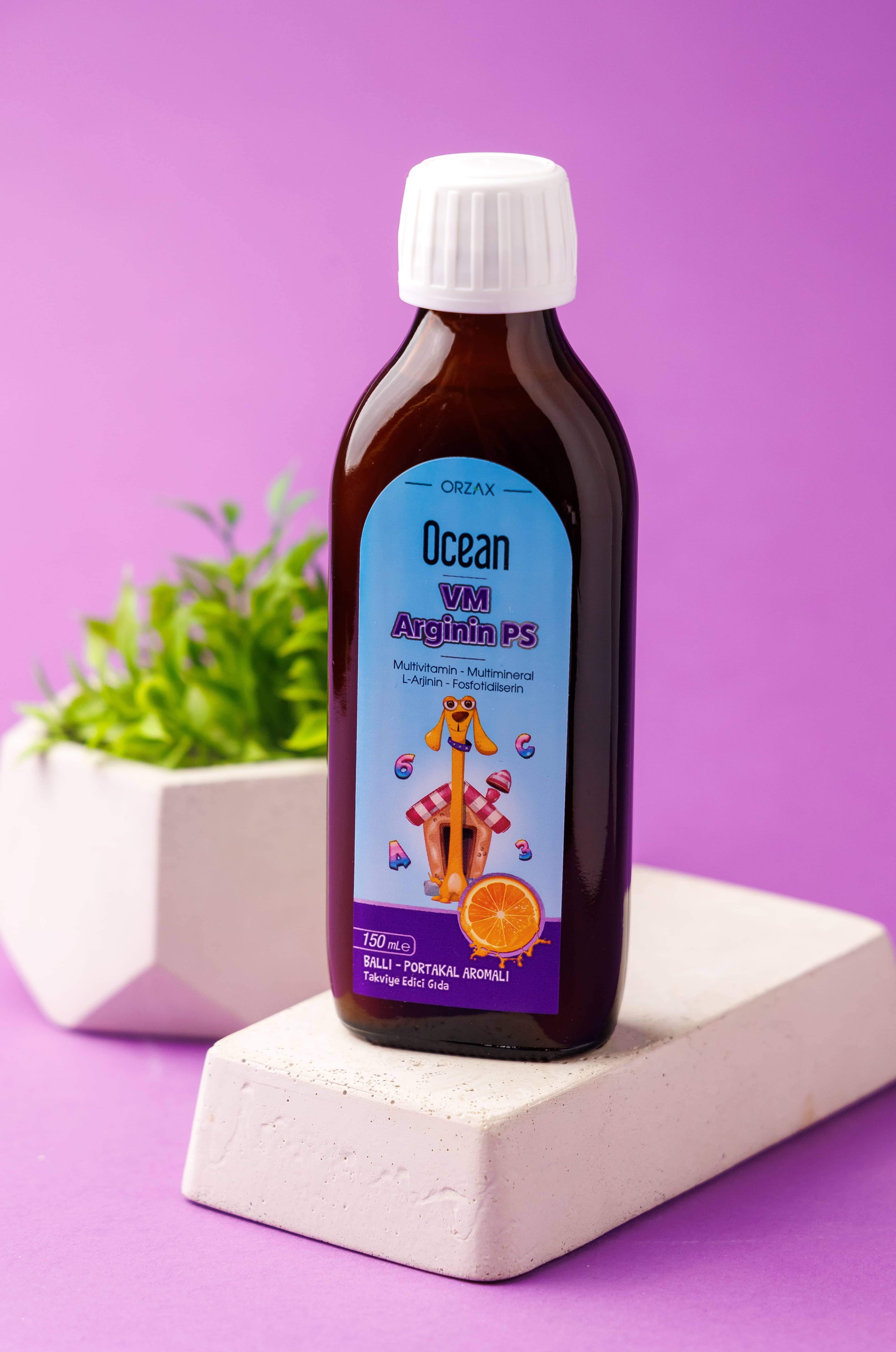 Orzax VM Arginin PSPortokalli Surup, 150 ml 5