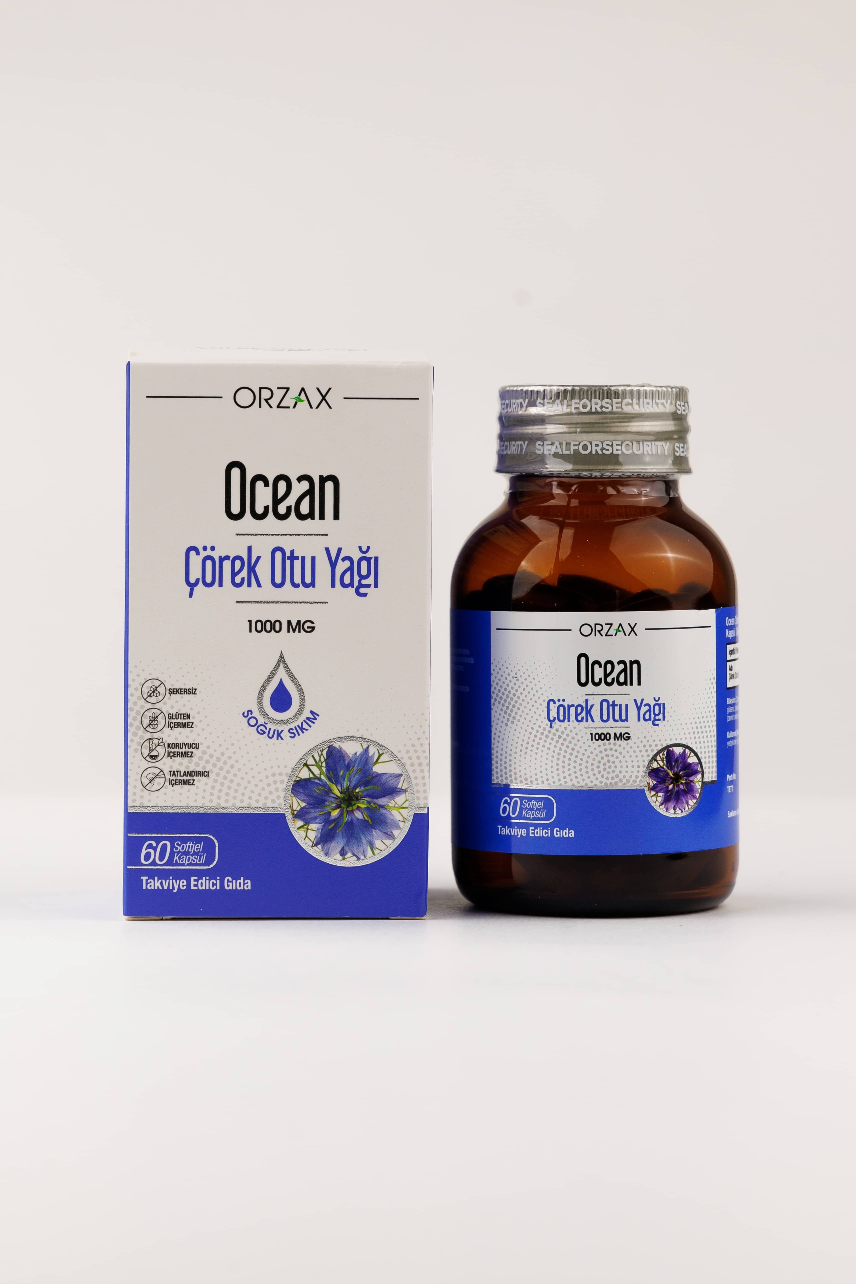 Orzax Corek Otu Yagı 1000 mg, 60 Kapsül 4