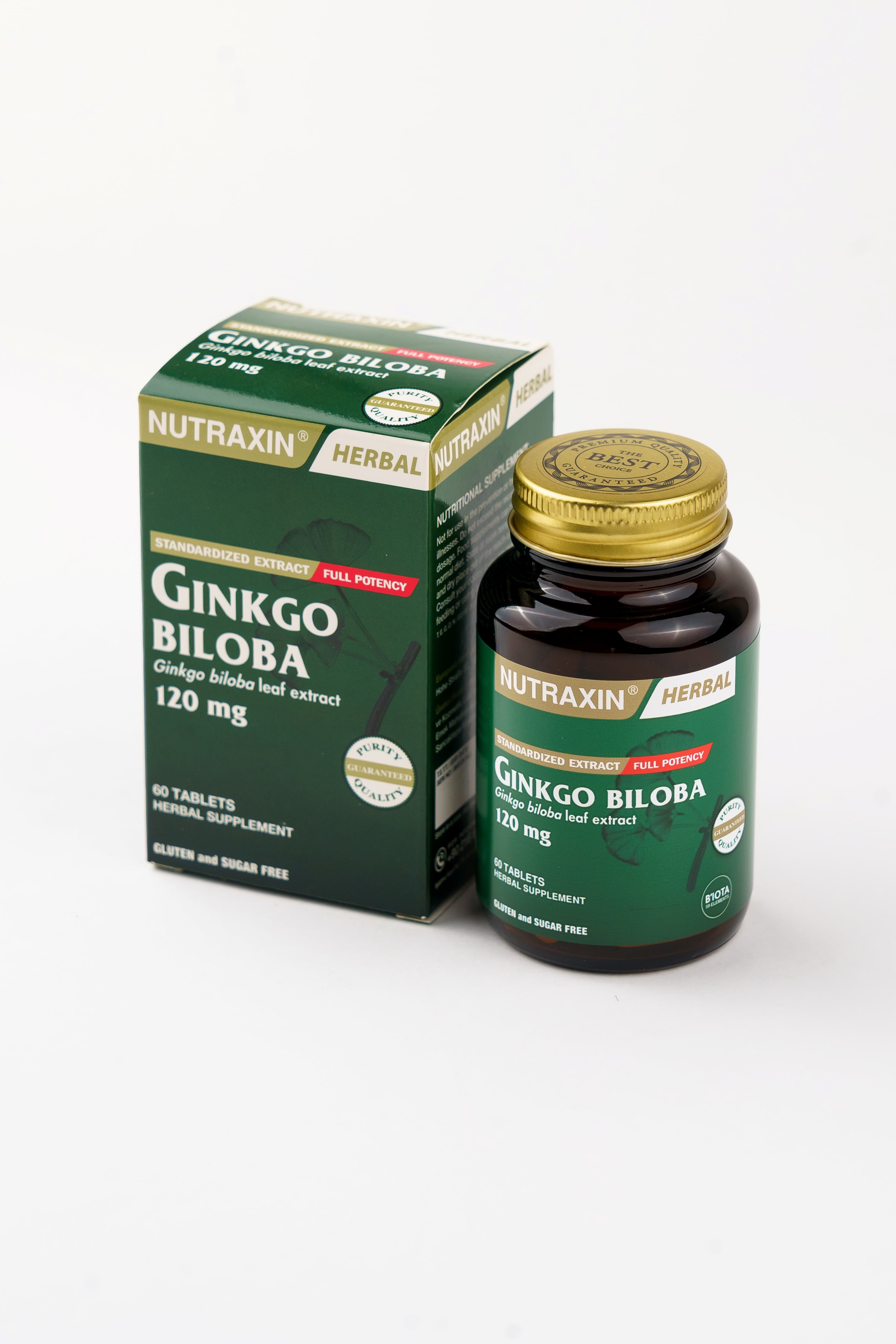 Nutraxin Gingko Biloba 120 ml, 60 Tablet