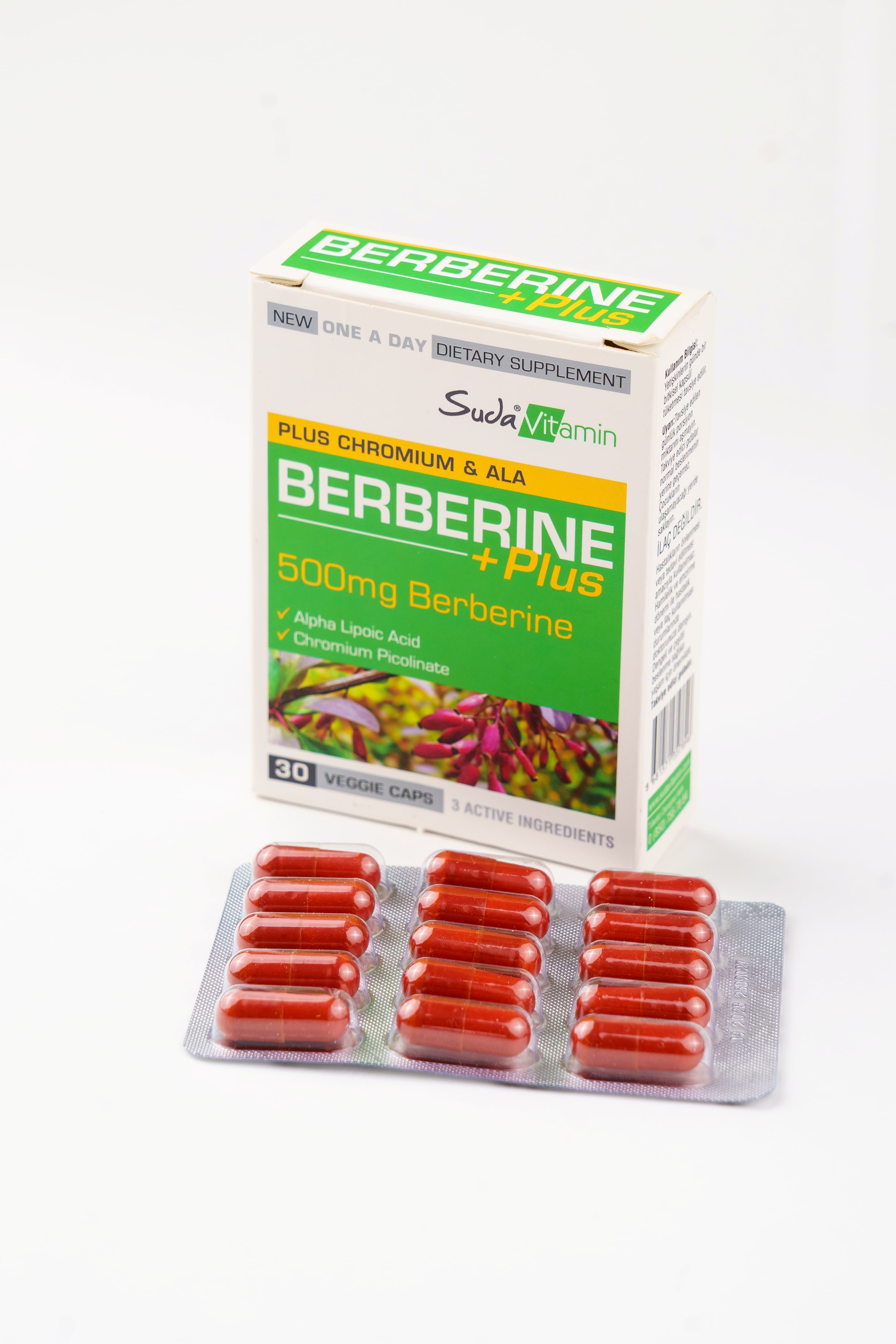 Suda Vitamin Berberine plus500 mg, 30 Kapsula