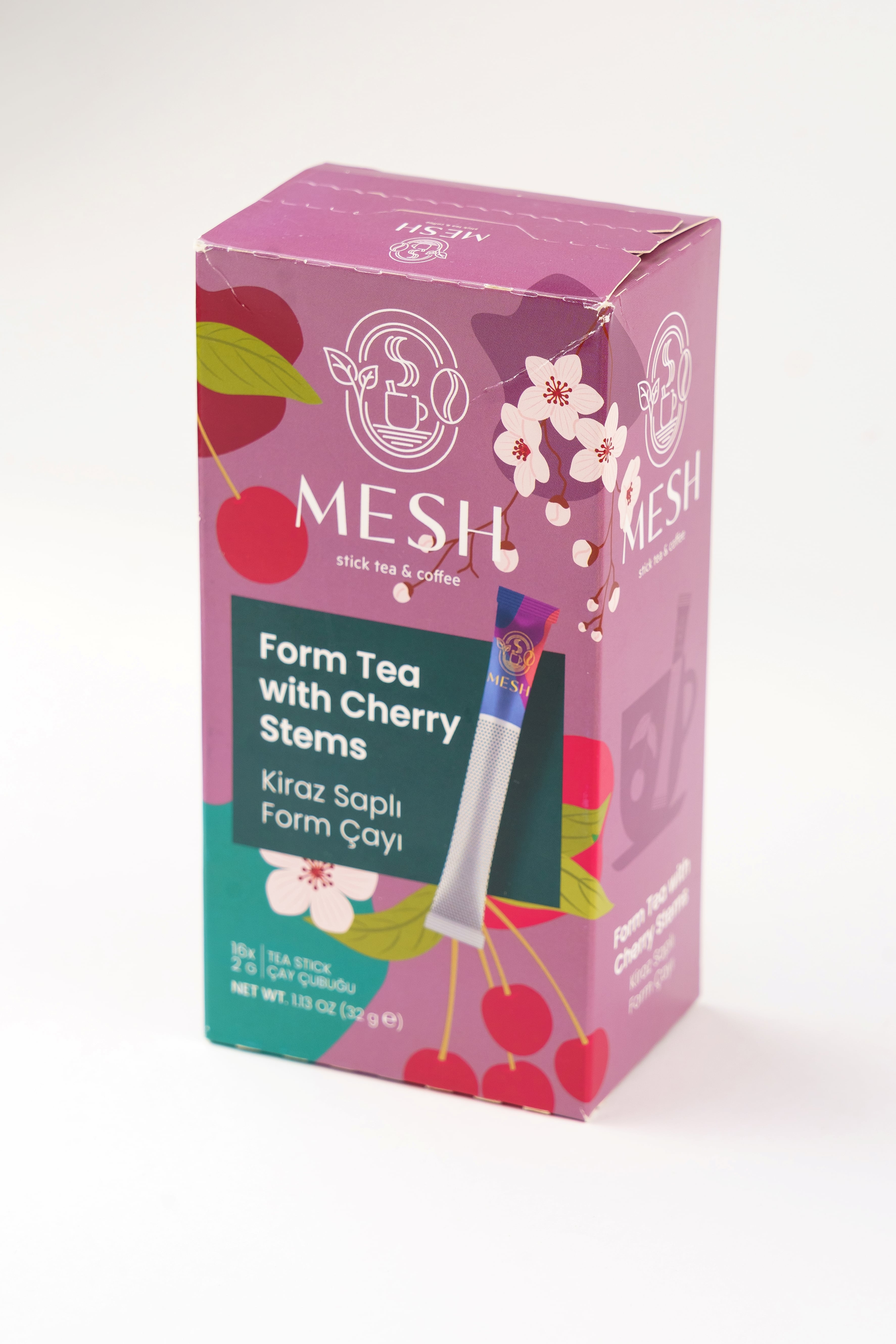 Mesh Stick Cherry Stems  16 stick