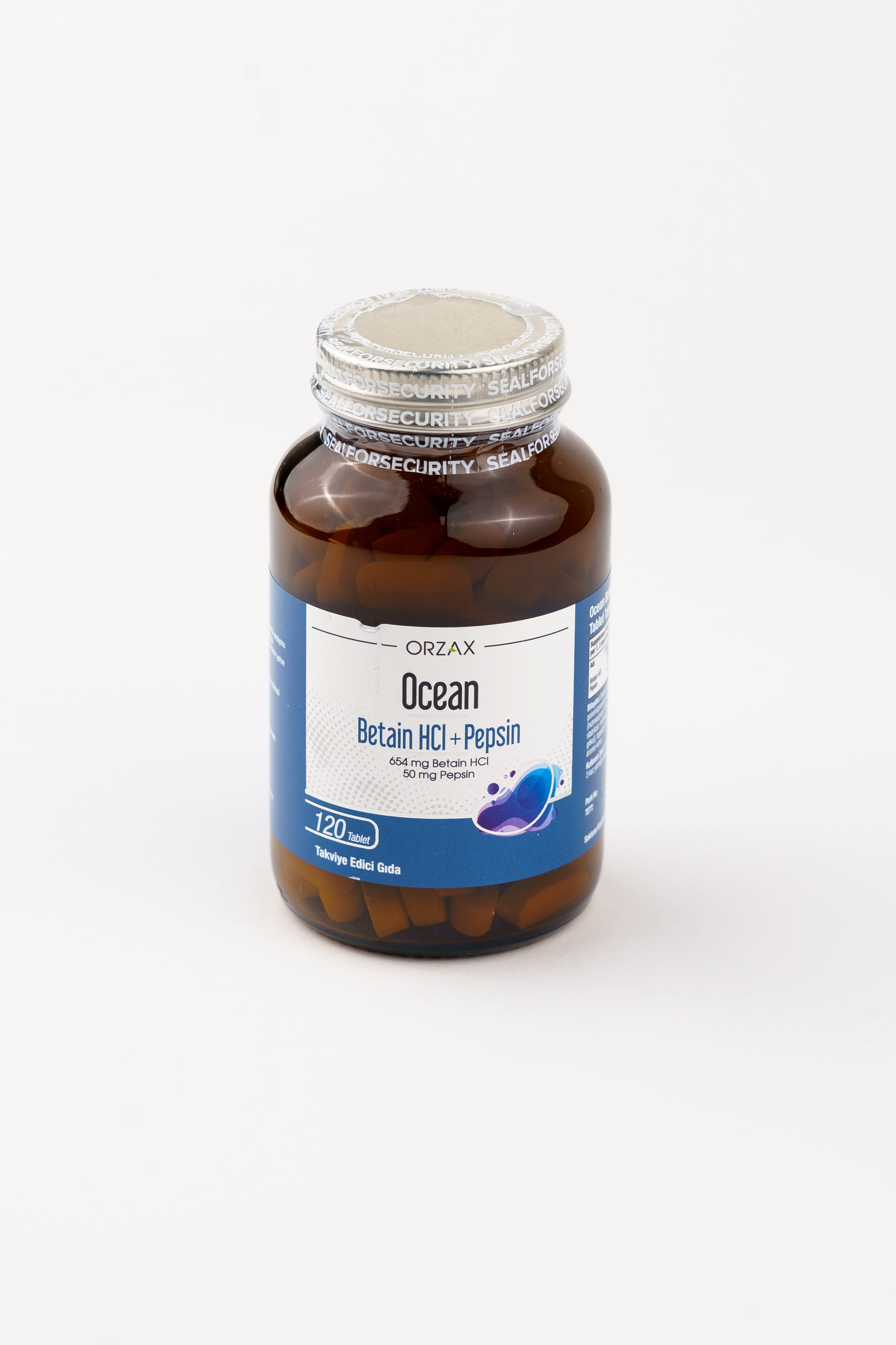 Orzax Betain HCI + Pepsin, 120 Tablet