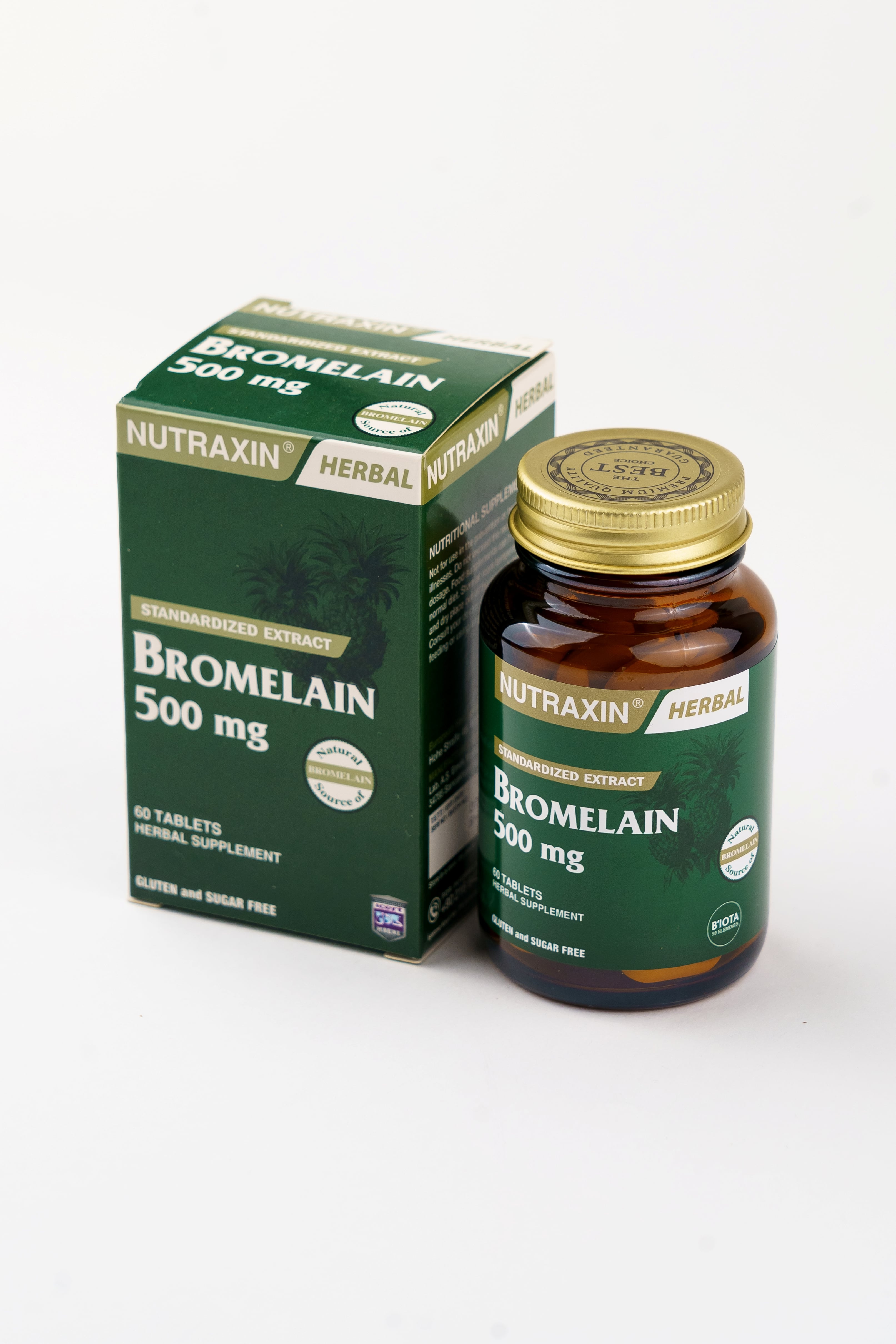 Nutraxin Herbal Bromelain 500 mg Ananas 60 Tablet