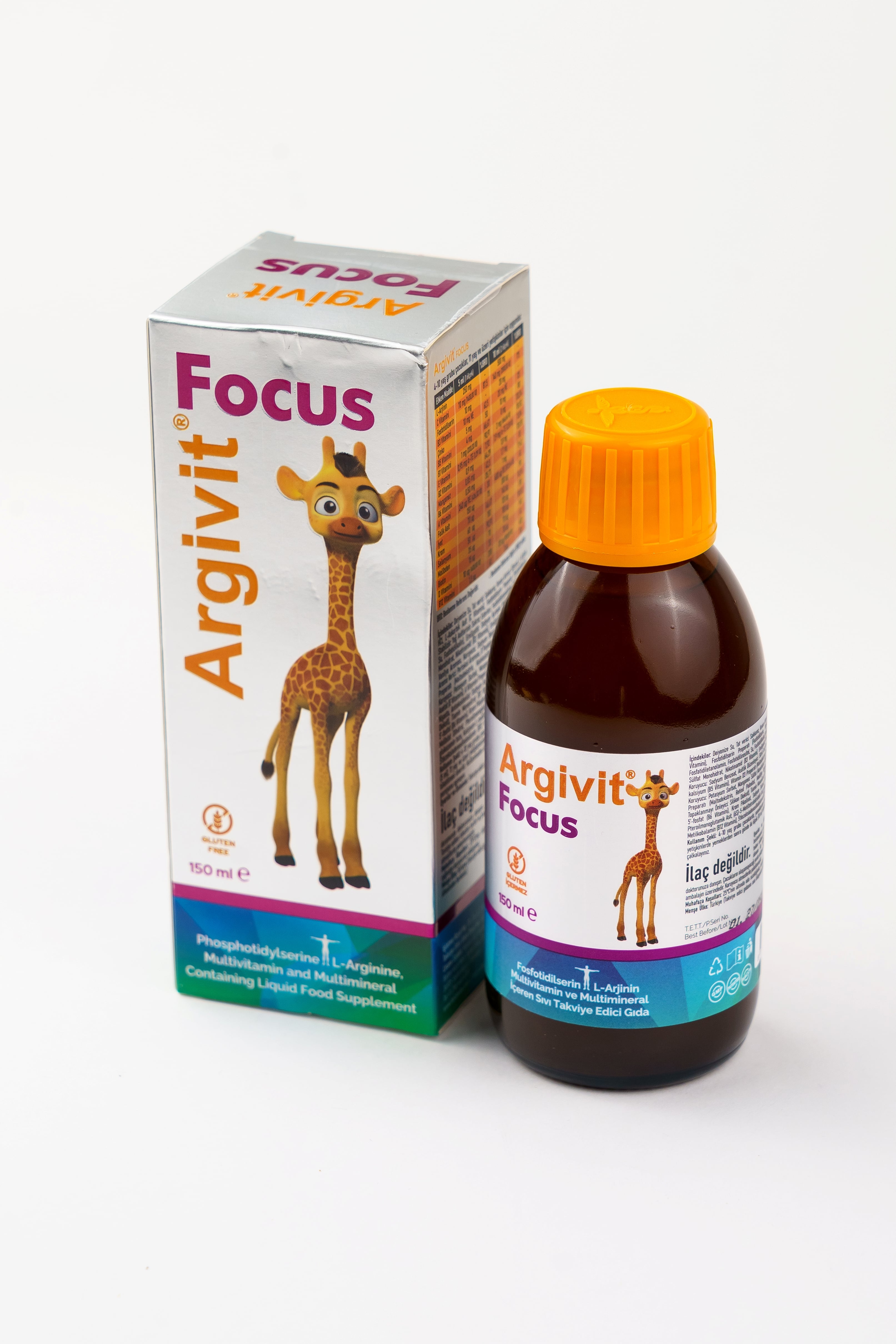 Argivit Focus Fosfotidilserin L Arjinin Multivitamin, 150 ml