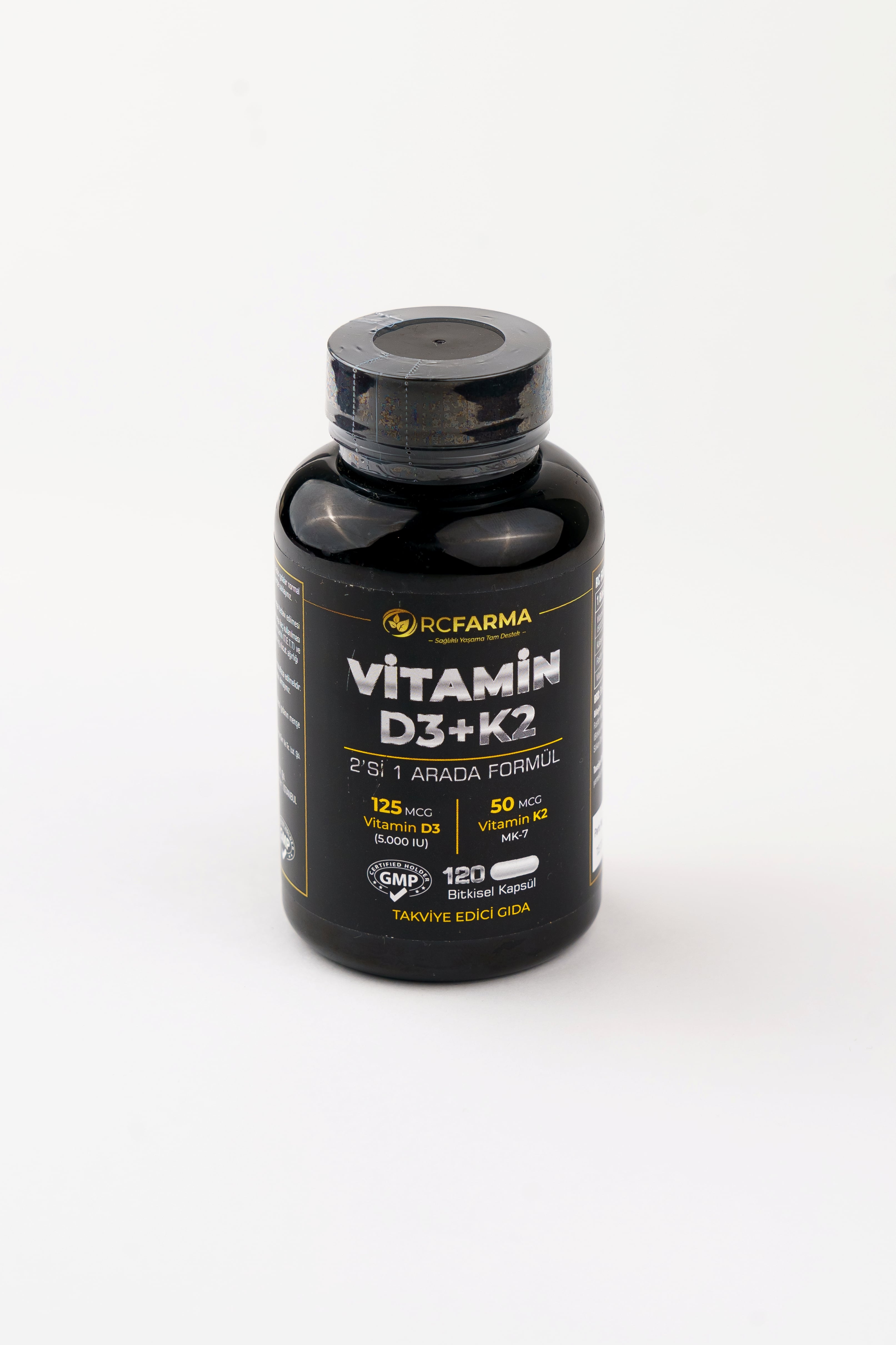 RCFARMA Vitamin D3+K2 5000IU, 120 kapsul