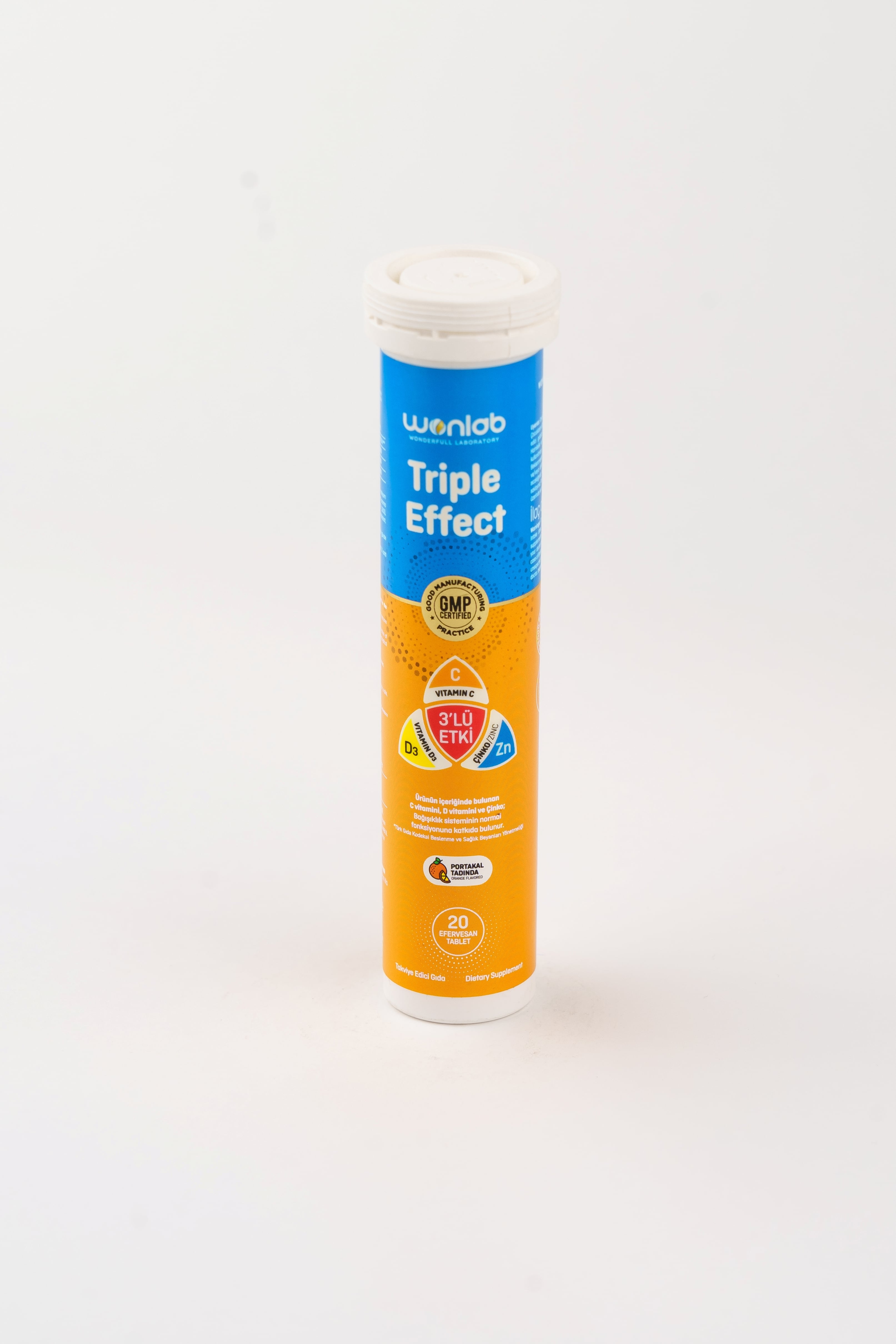 Wonlab Triple Effect C+D+Zn 20 efevesan tablet