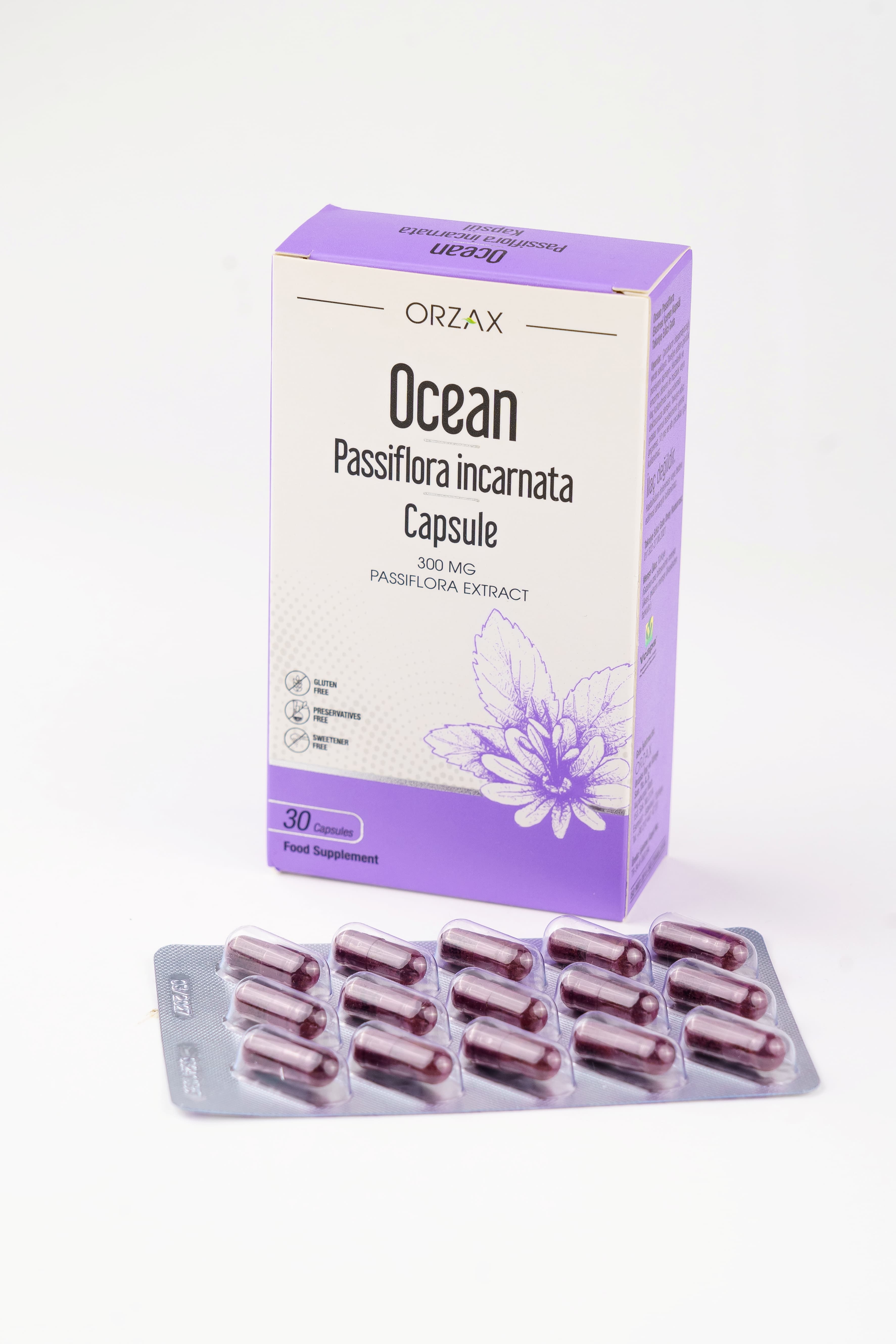 Orzax Passiflora 120 mg, 30 Kapsül