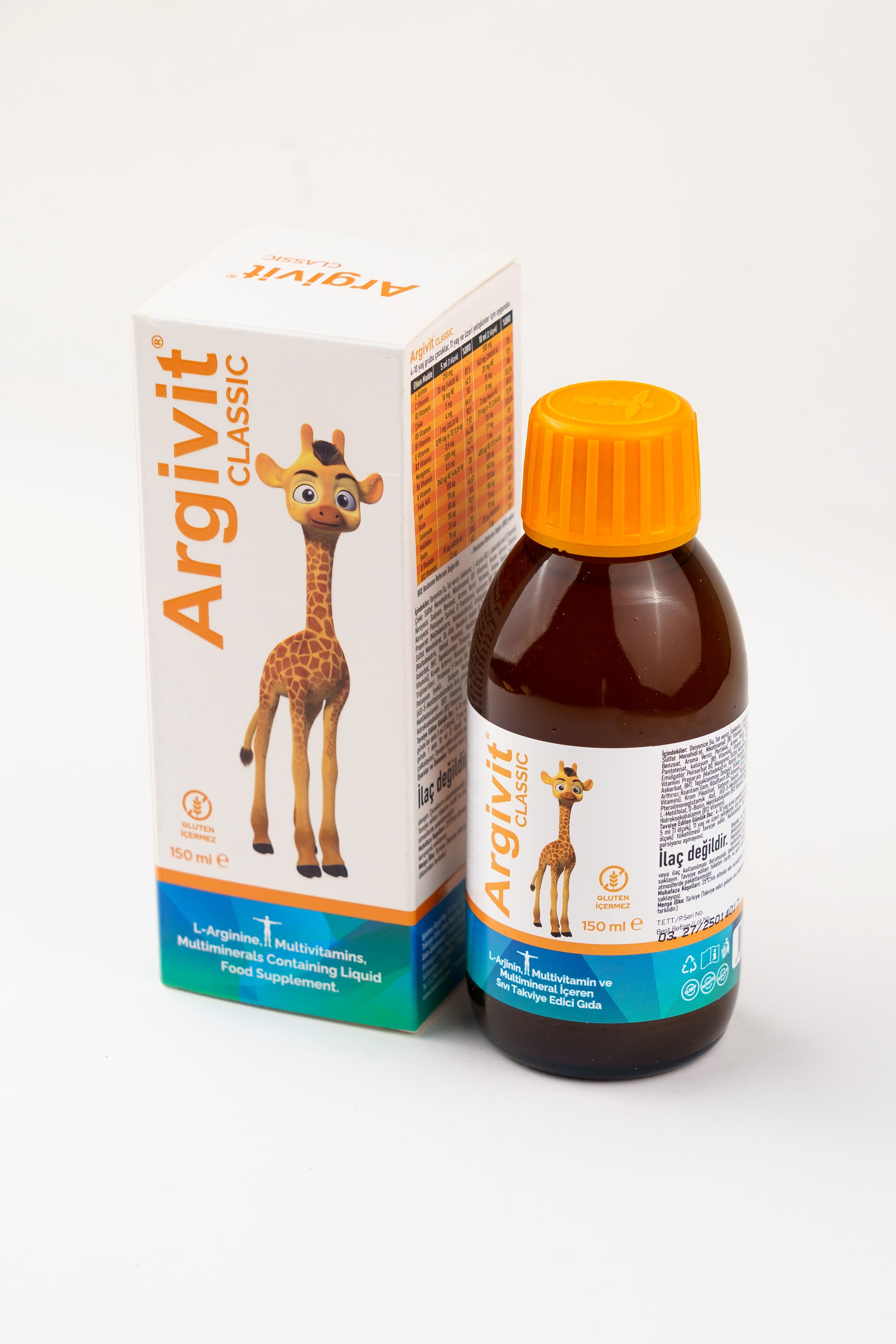 Argivit Classic L Arjinin Multi vitamin&mineral, 150 ml