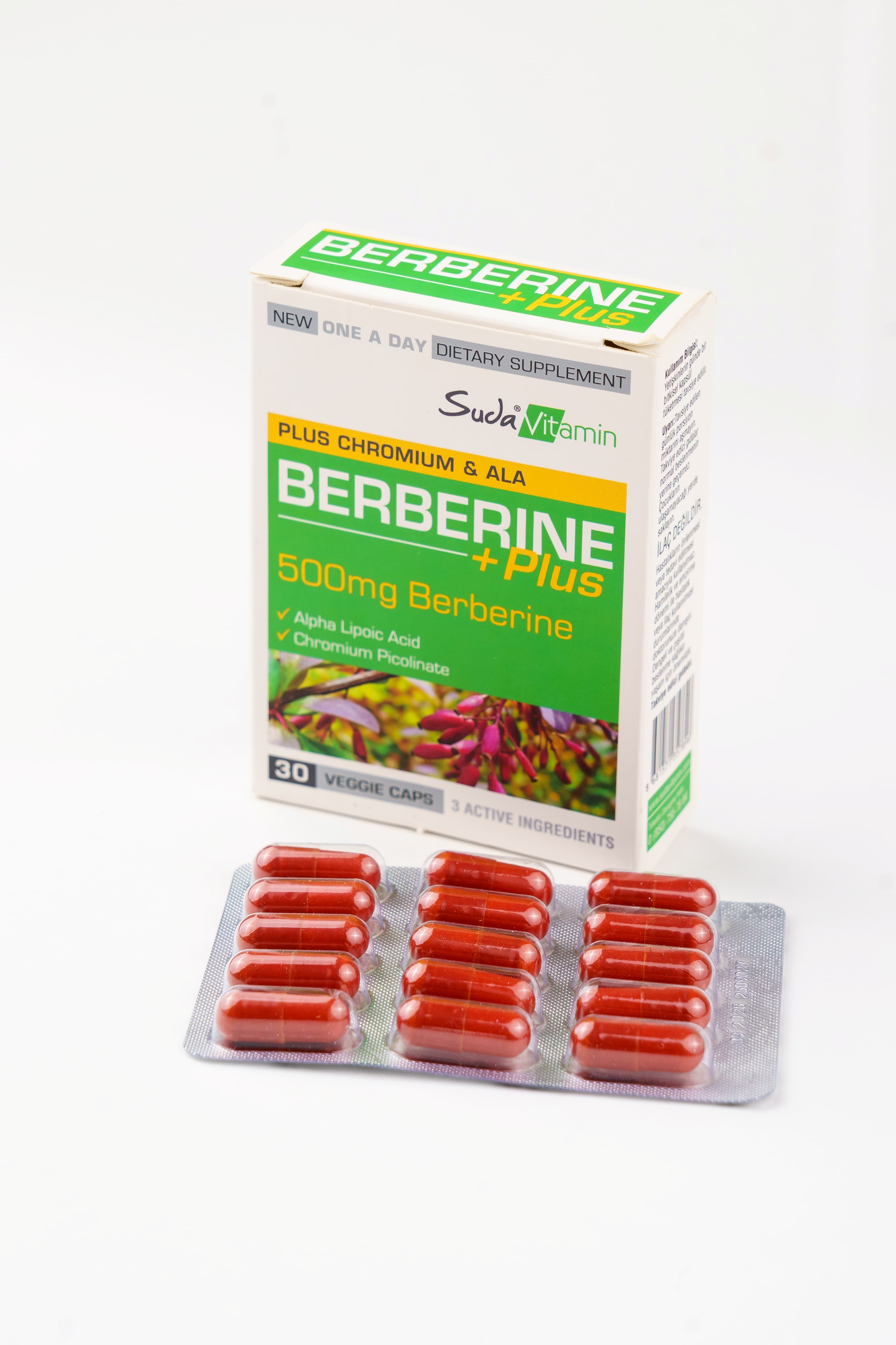 Suda Vitamin Berberine plus500 mg, 30 Kapsula